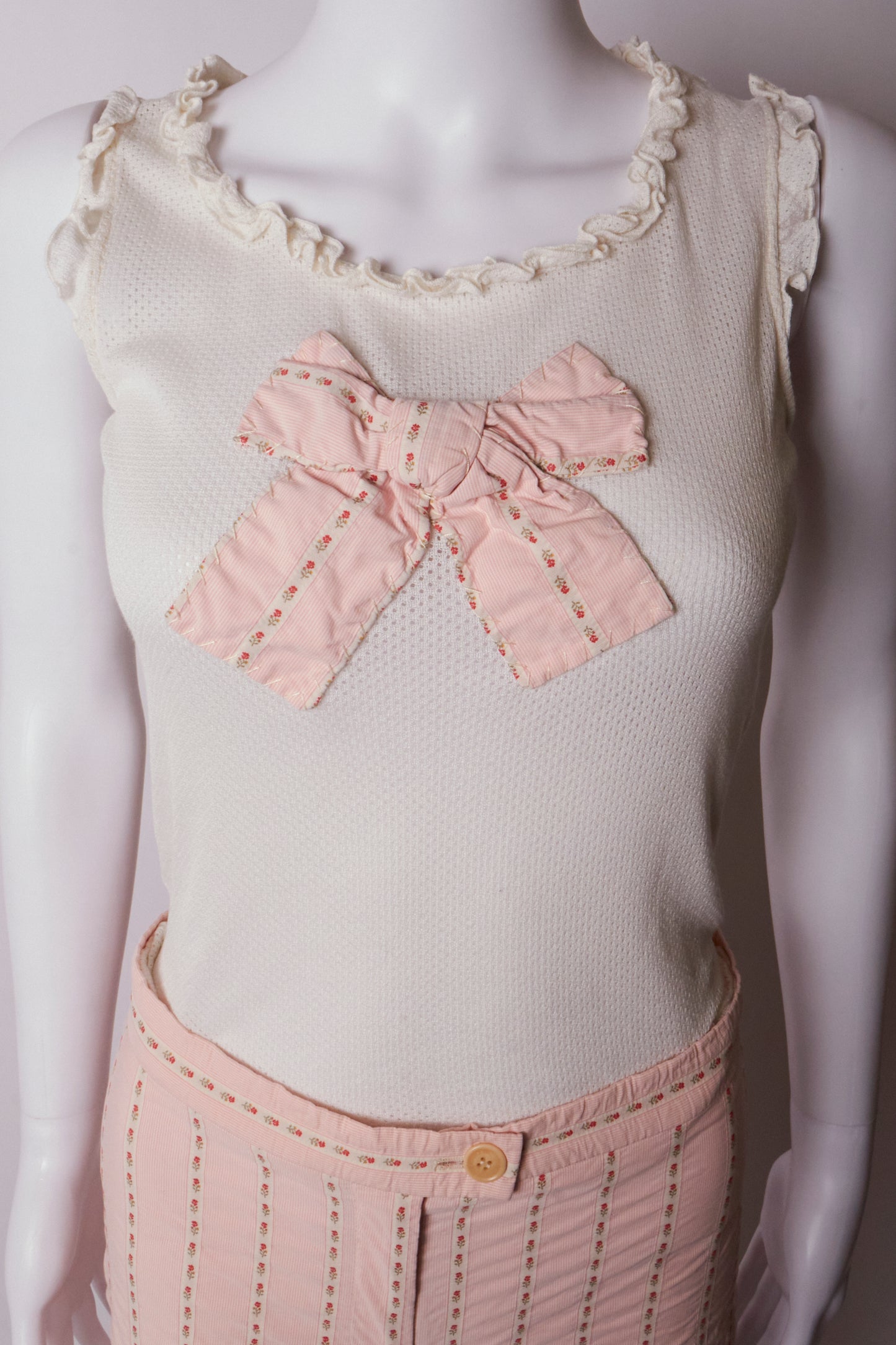 Moschino Cheap & Chic Pink Bow Top & Trousers Set