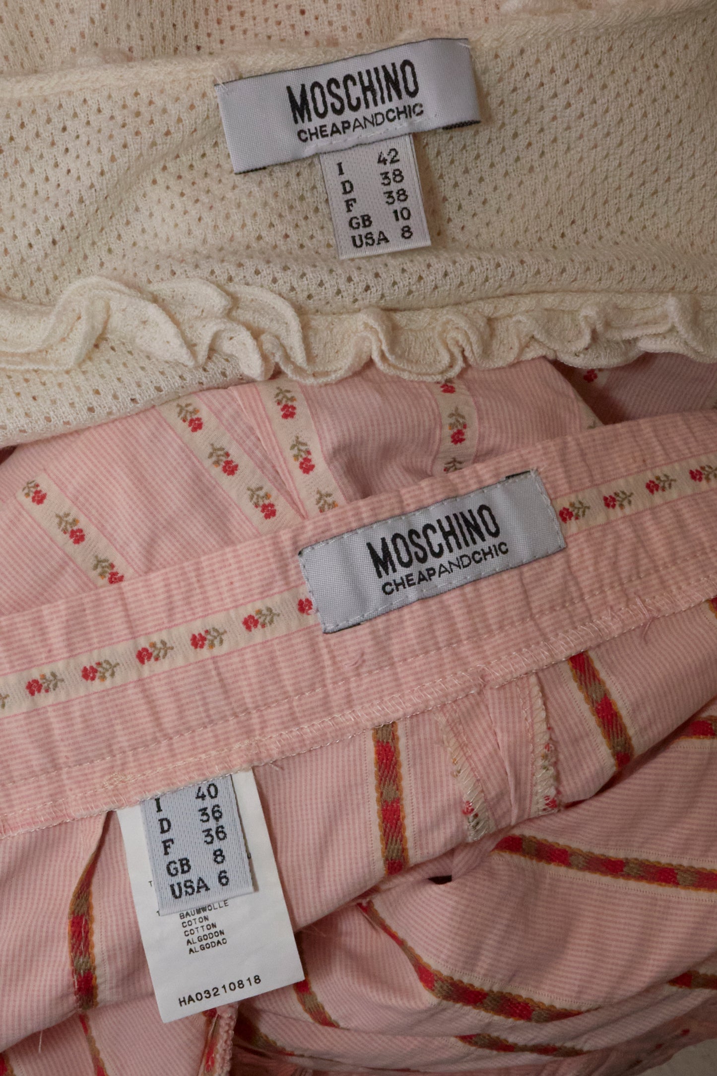 Moschino Cheap & Chic Pink Bow Top & Trousers Set