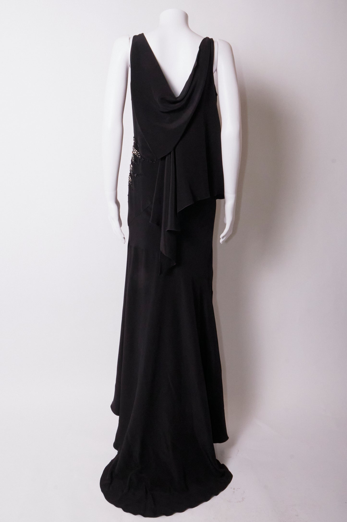 Roberto Cavalli 2000s Black Embellished Gown