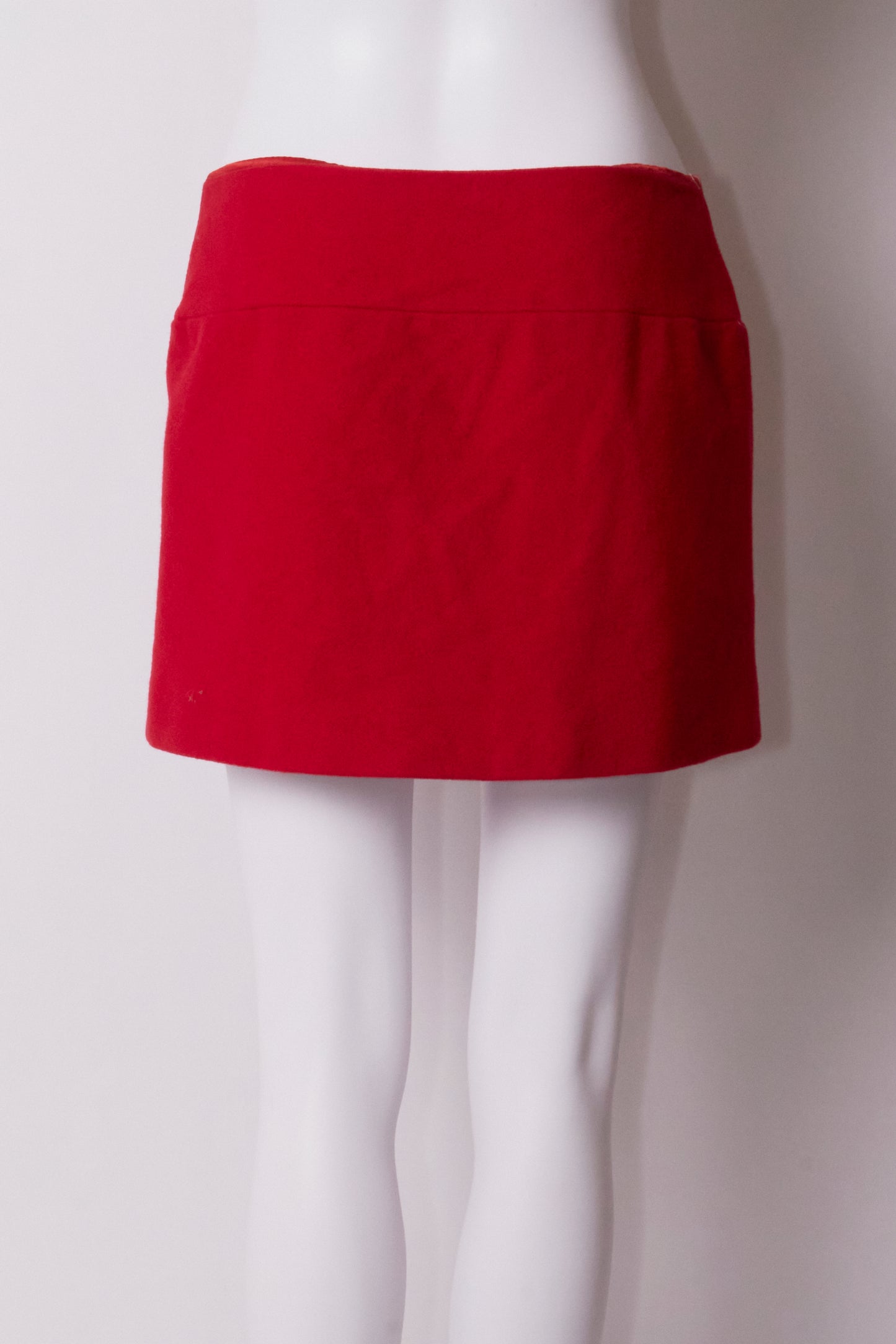 Miu Miu Fall 1998 Red Wool Mini Skirt