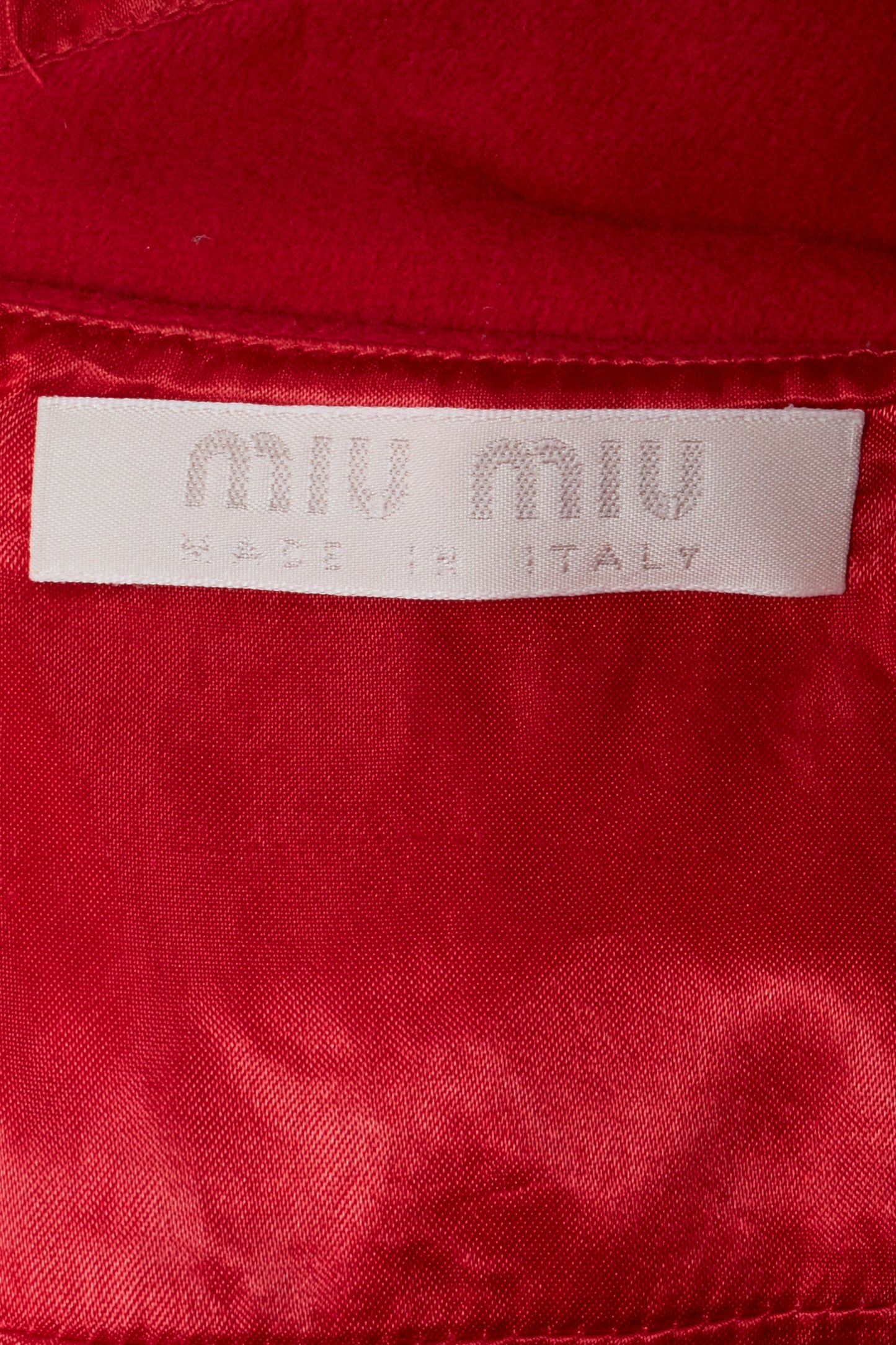 Miu Miu Fall 1998 Red Wool Mini Skirt