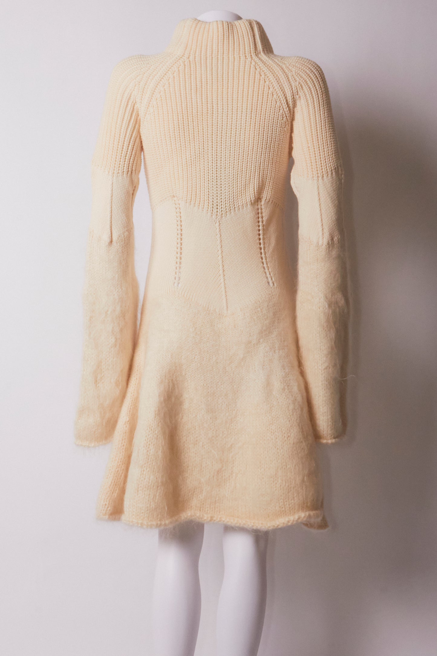 Alexander Mcqueen MCQ 2013 Cream Wool Mohair Dress