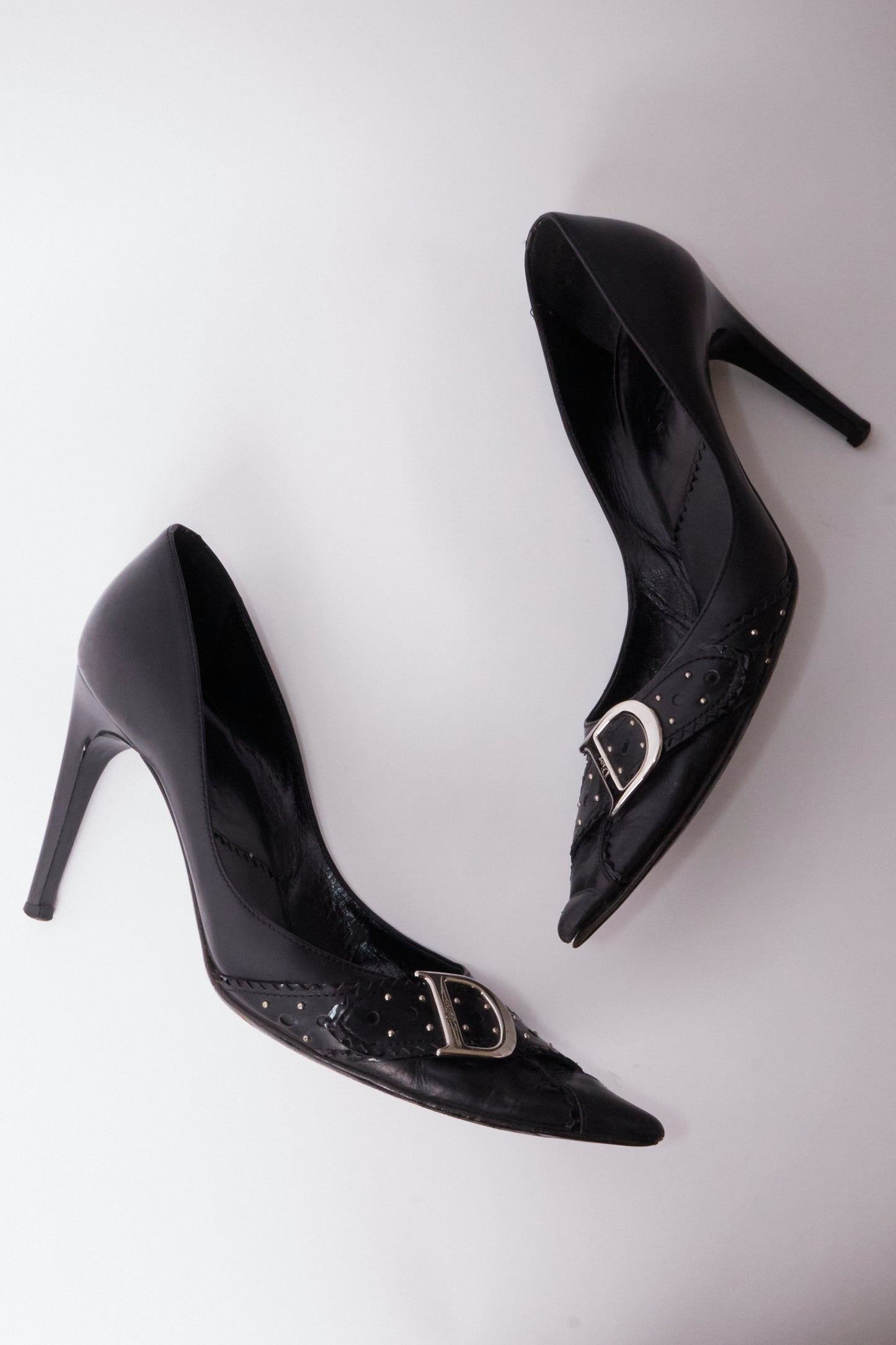 Christian Dior 2000s Black Leather Heels