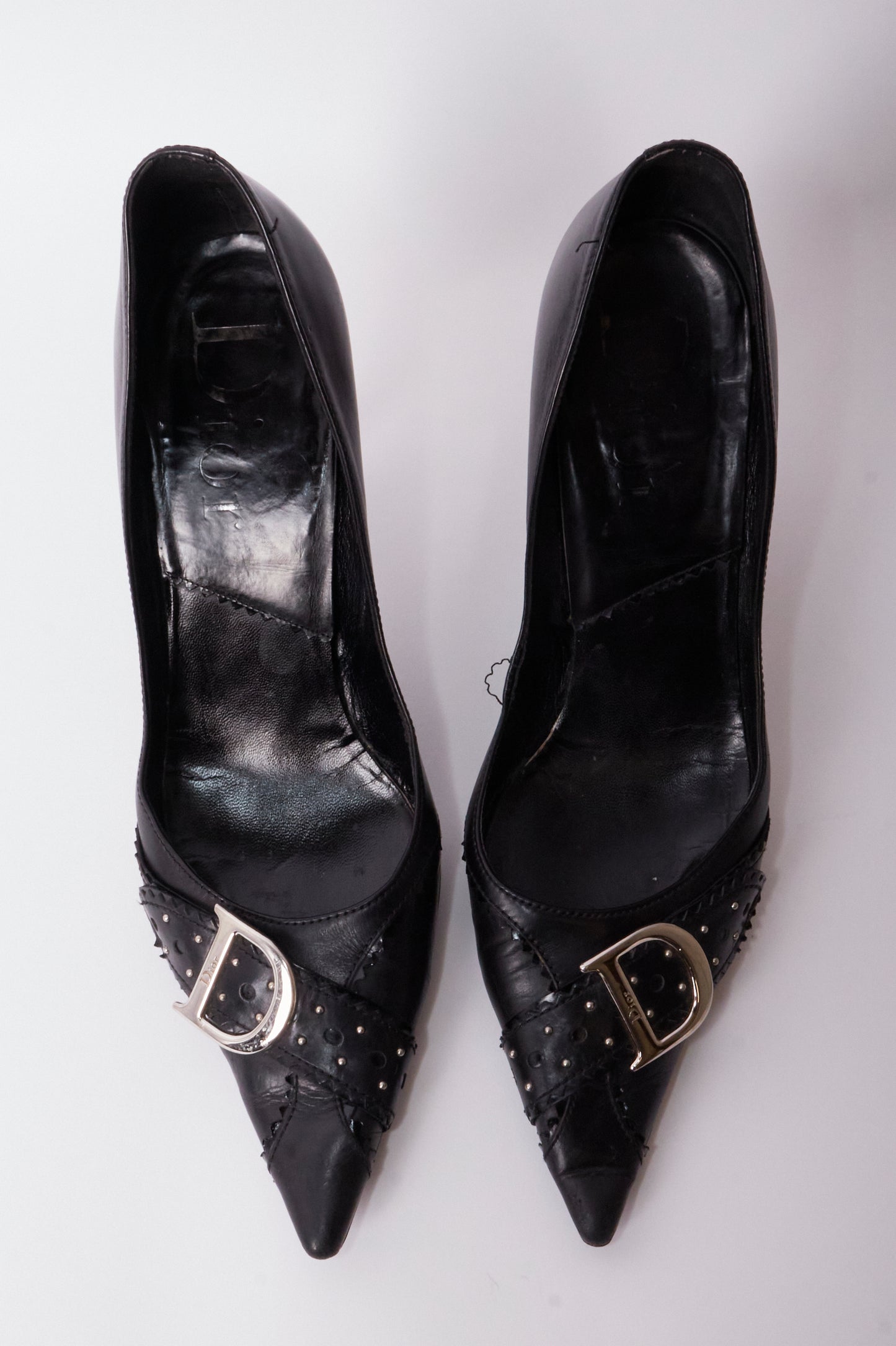 Christian Dior 2000s Black Leather Heels
