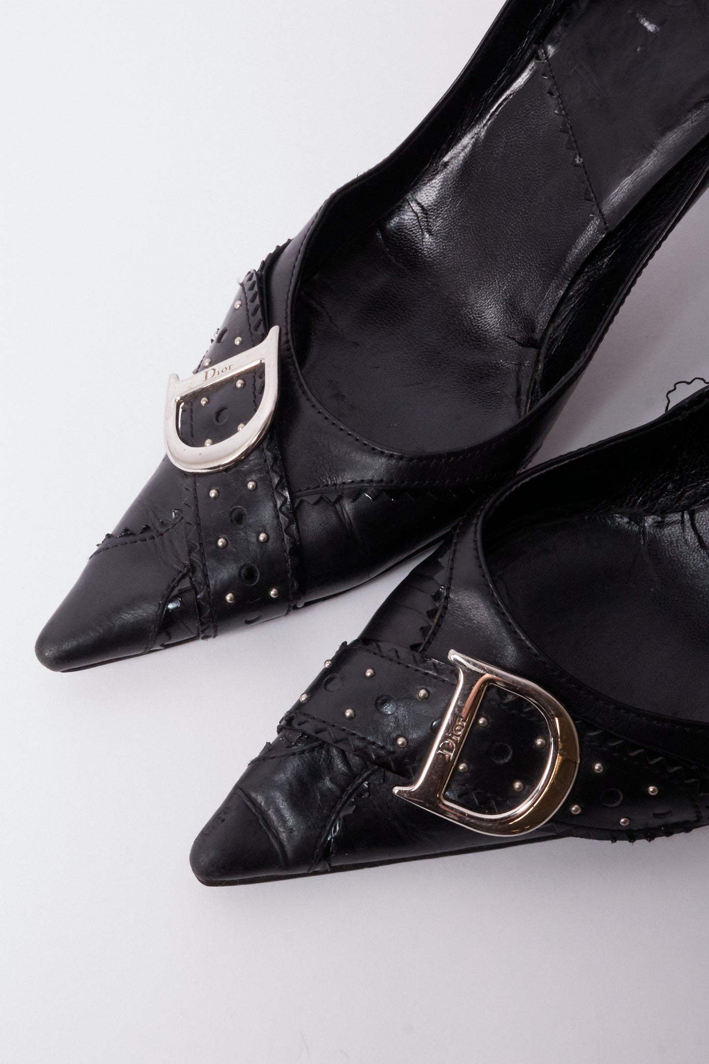 Christian Dior 2000s Black Leather Heels