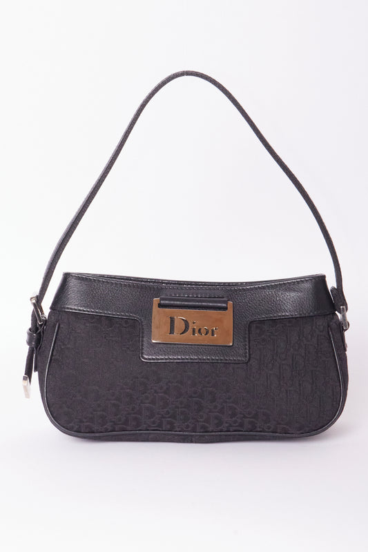 Christian Dior Columbos Black Monogram Vintage Mini Shoulder Bag
