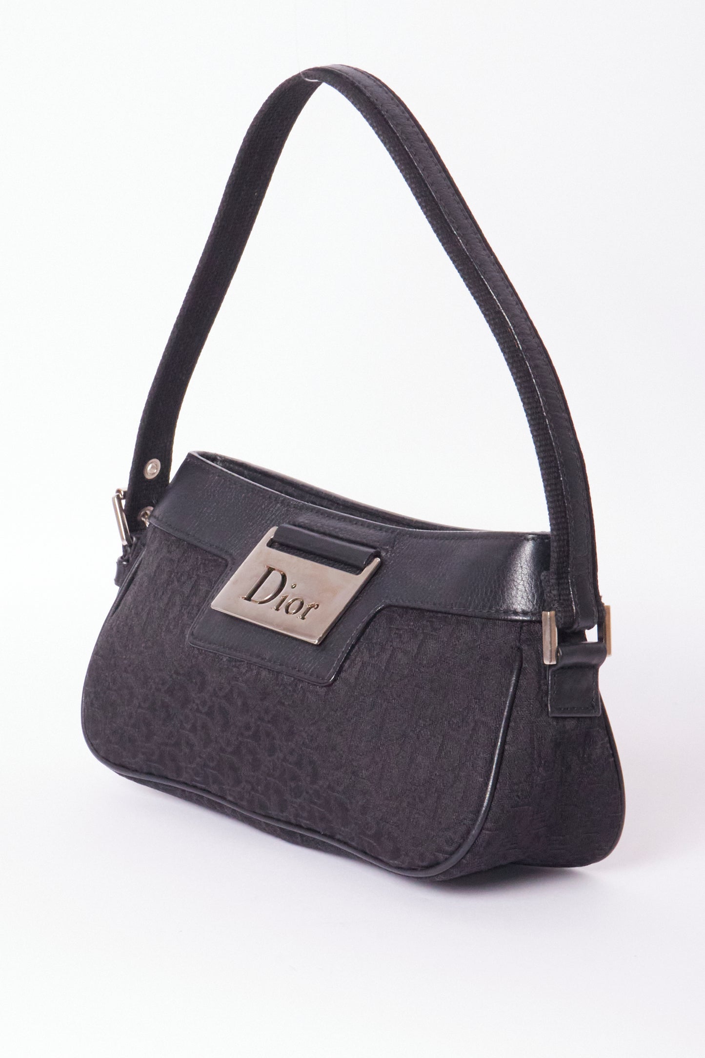 Christian Dior Columbos Black Monogram Vintage Mini Shoulder Bag
