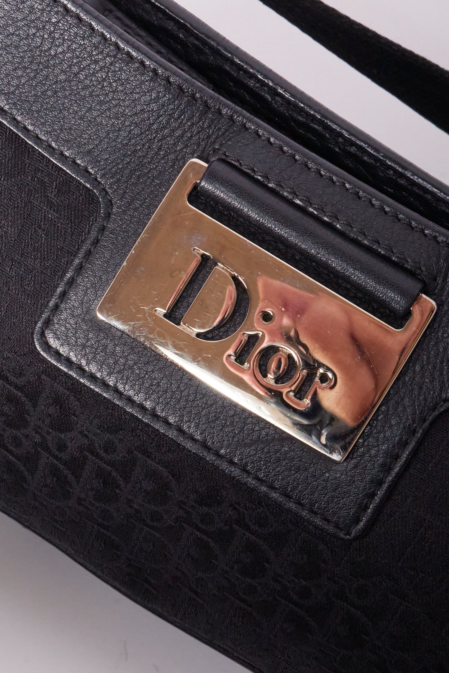 Christian Dior Columbos Black Monogram Vintage Mini Shoulder Bag
