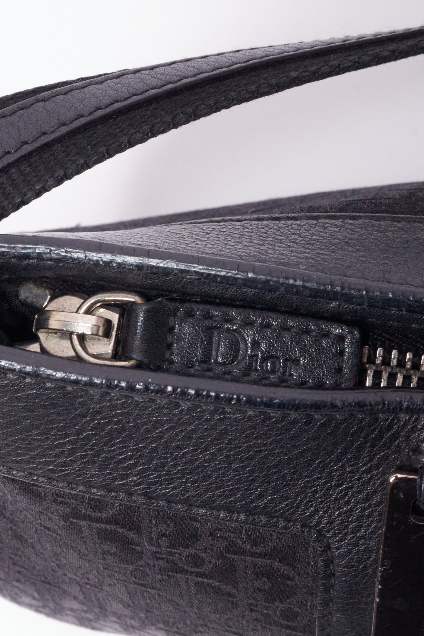 Christian Dior Columbos Black Monogram Vintage Mini Shoulder Bag