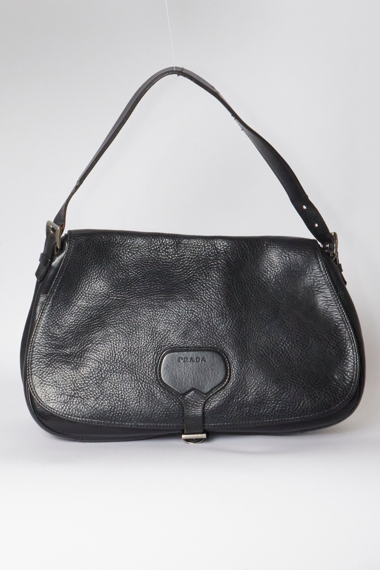 Prada 90s Vachetta Old Vintage Saddle Bag
