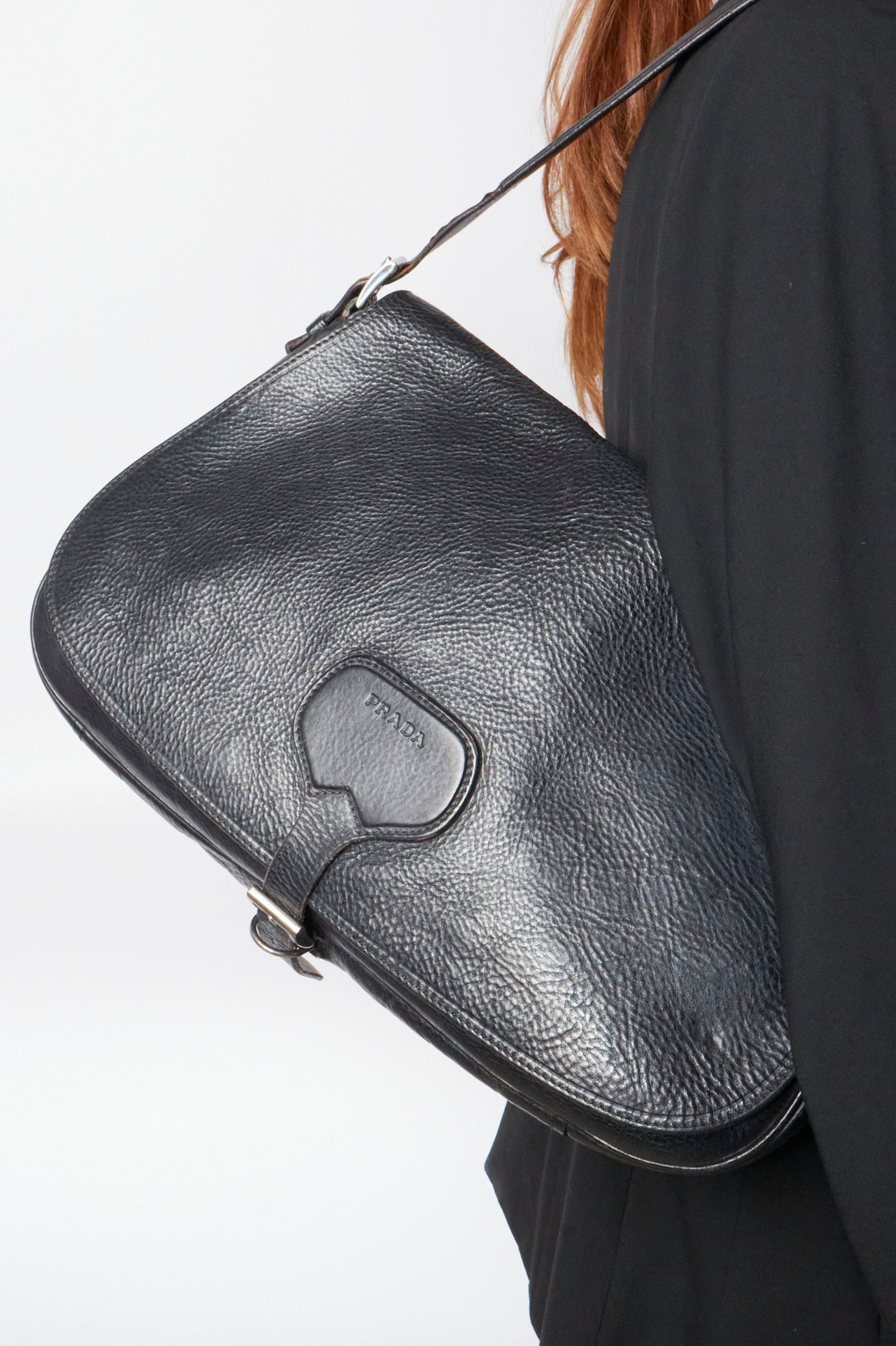 Prada 90s Vachetta Old Vintage Saddle Bag