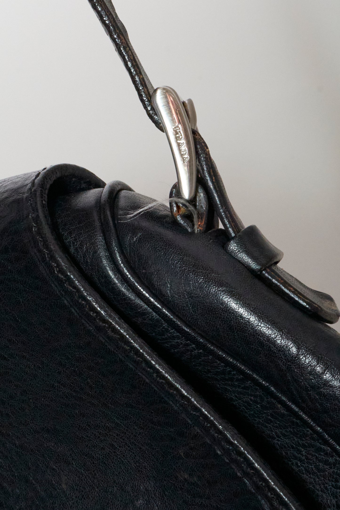 Prada 90s Vachetta Old Vintage Saddle Bag