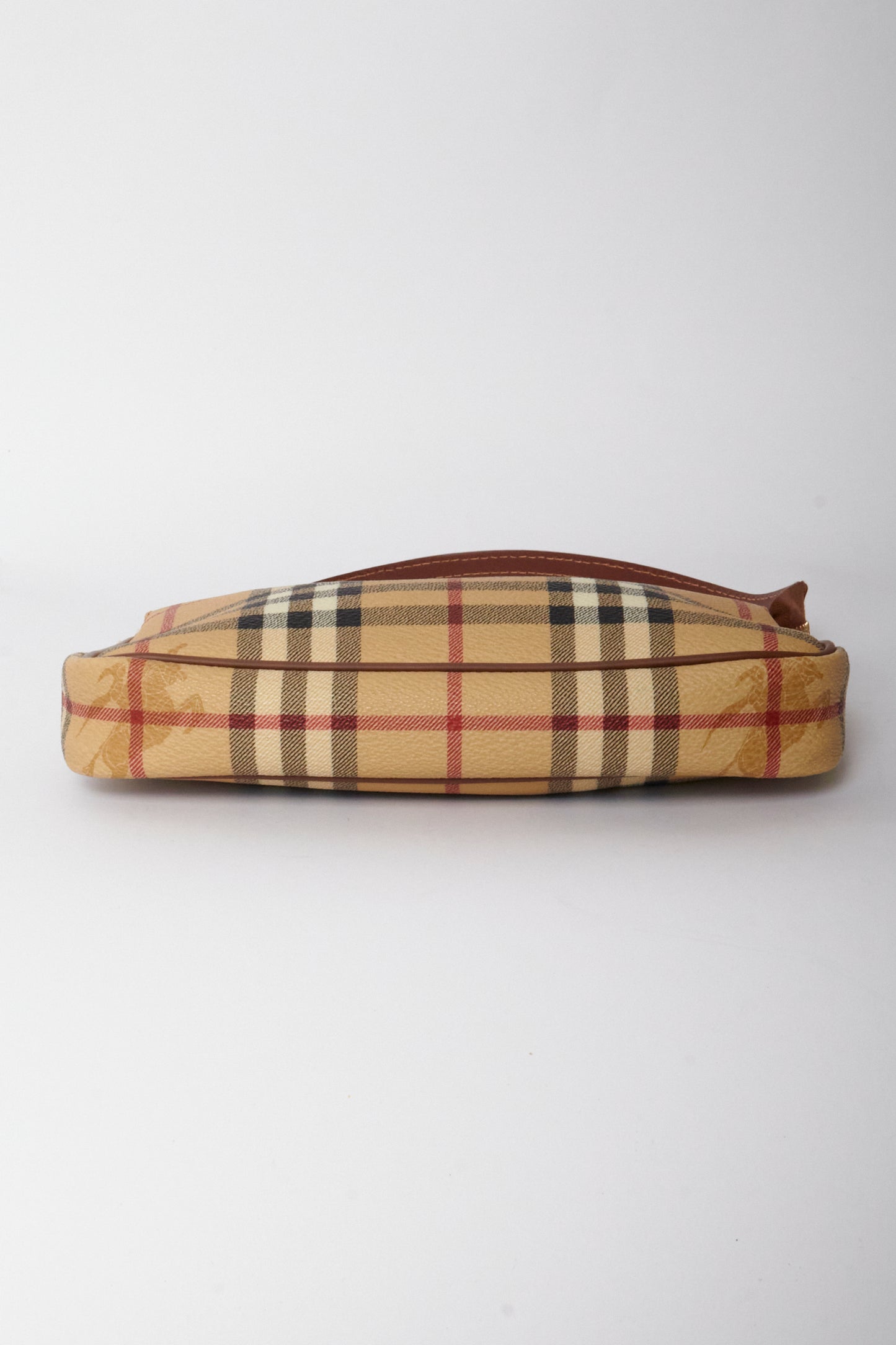 Burberry Beige Check Canvas Vintage Shoulder Bag