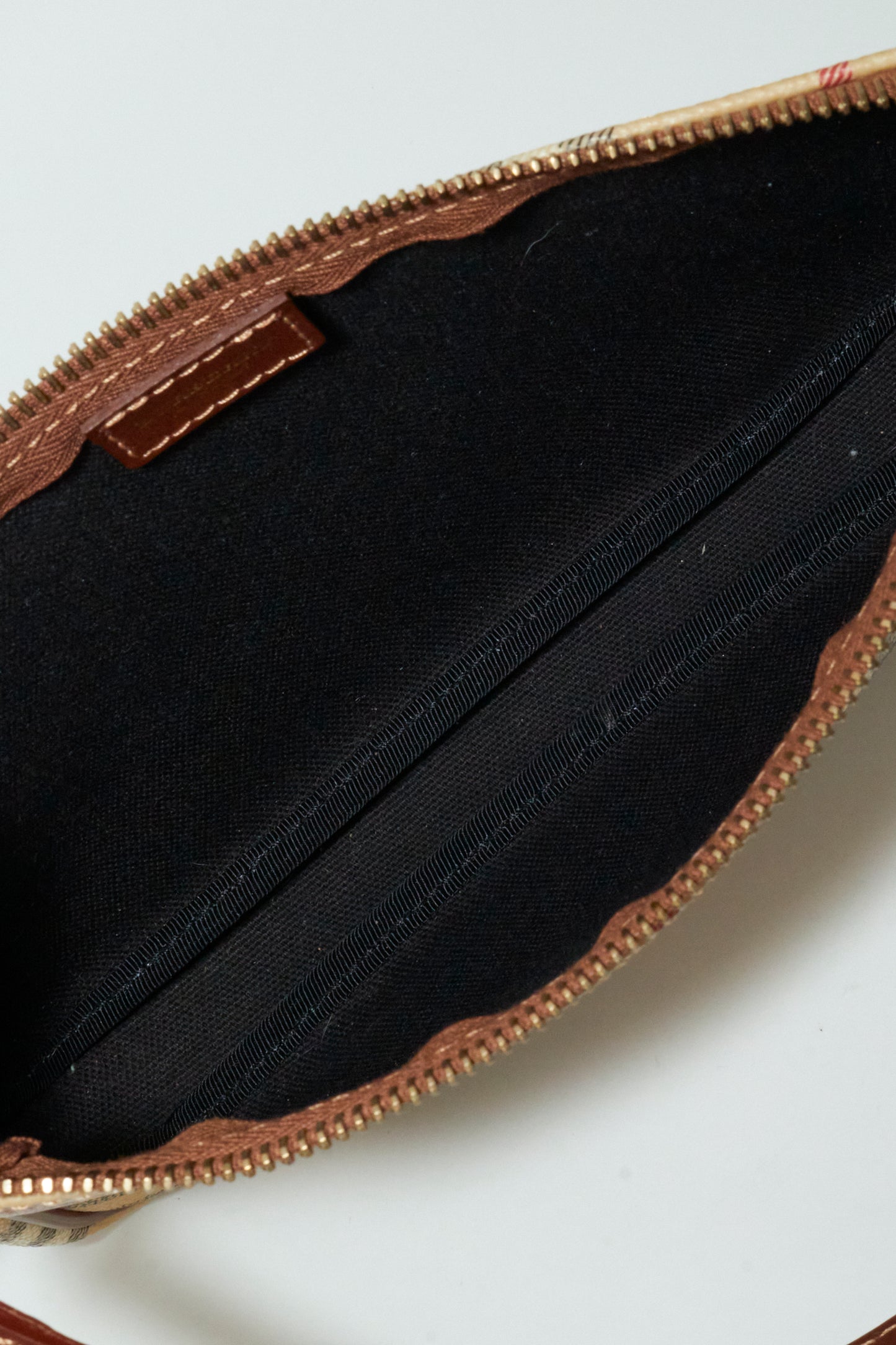 Burberry Beige Check Canvas Vintage Shoulder Bag