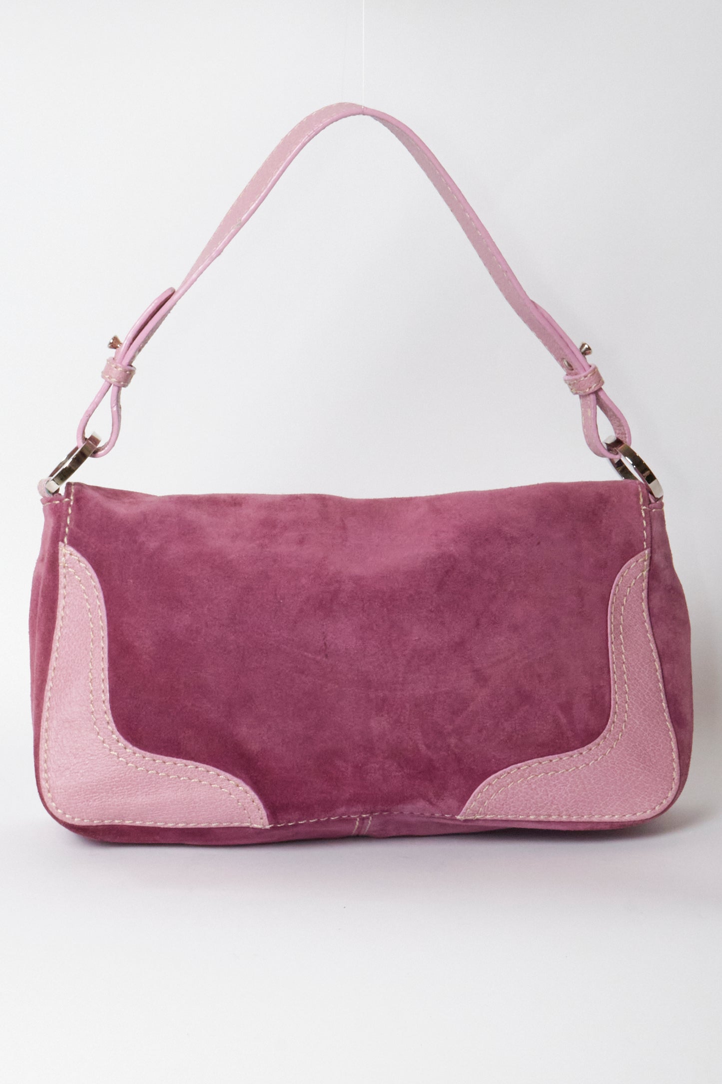 Valentino 2000s Purple Suede Vintage Shoulder Bag