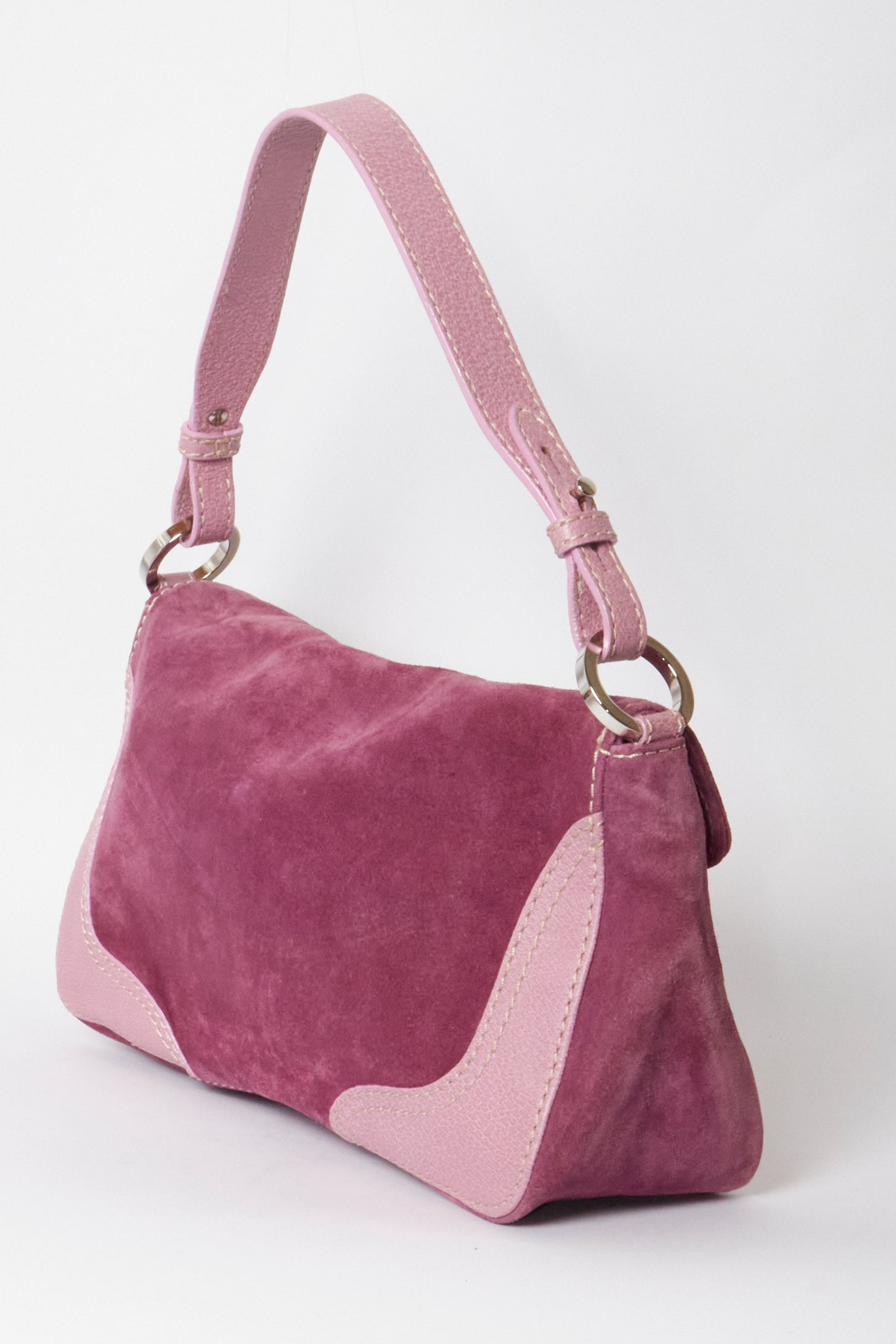 Valentino 2000s Purple Suede Vintage Shoulder Bag