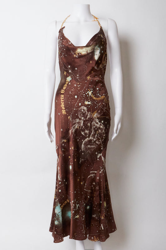 Roberto Cavalli 2003 Zodiac Brown Dress