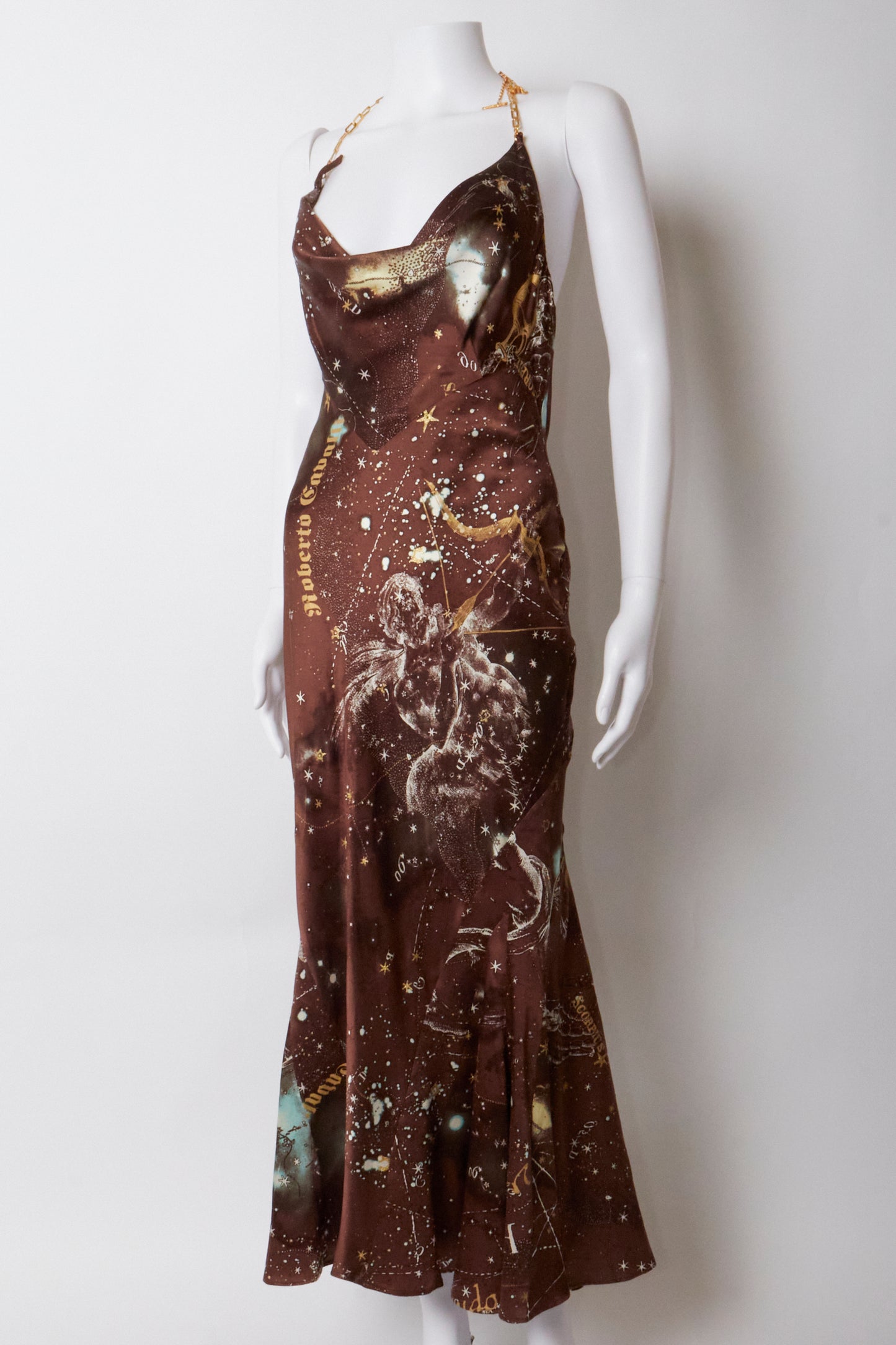 Roberto Cavalli 2003 Zodiac Brown Dress