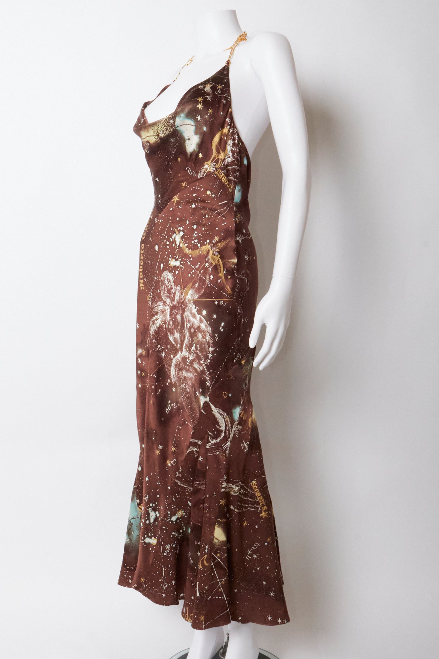 Roberto Cavalli 2003 Zodiac Brown Dress