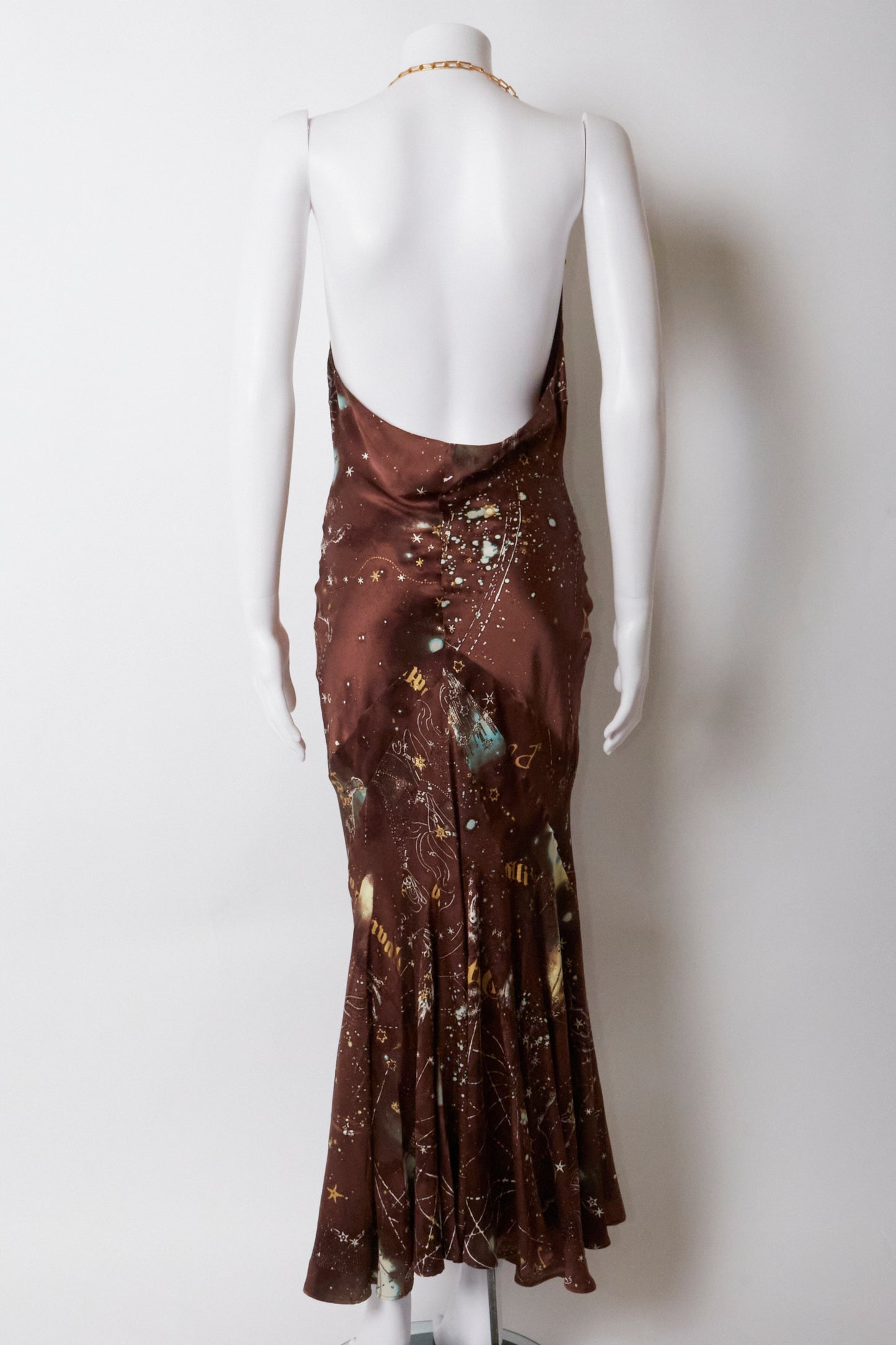 Roberto Cavalli 2003 Zodiac Brown Dress