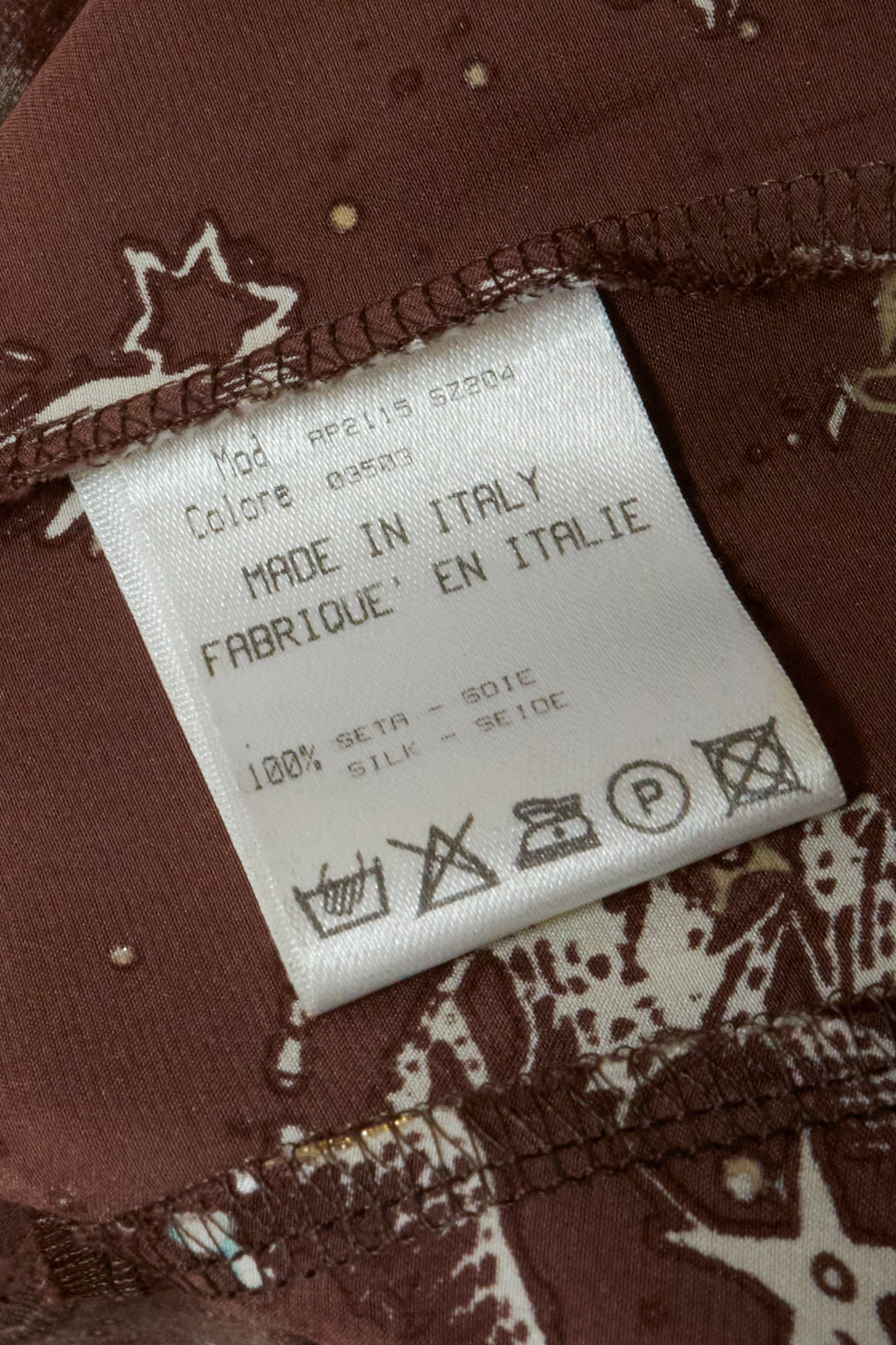 Roberto Cavalli 2003 Zodiac Brown Dress