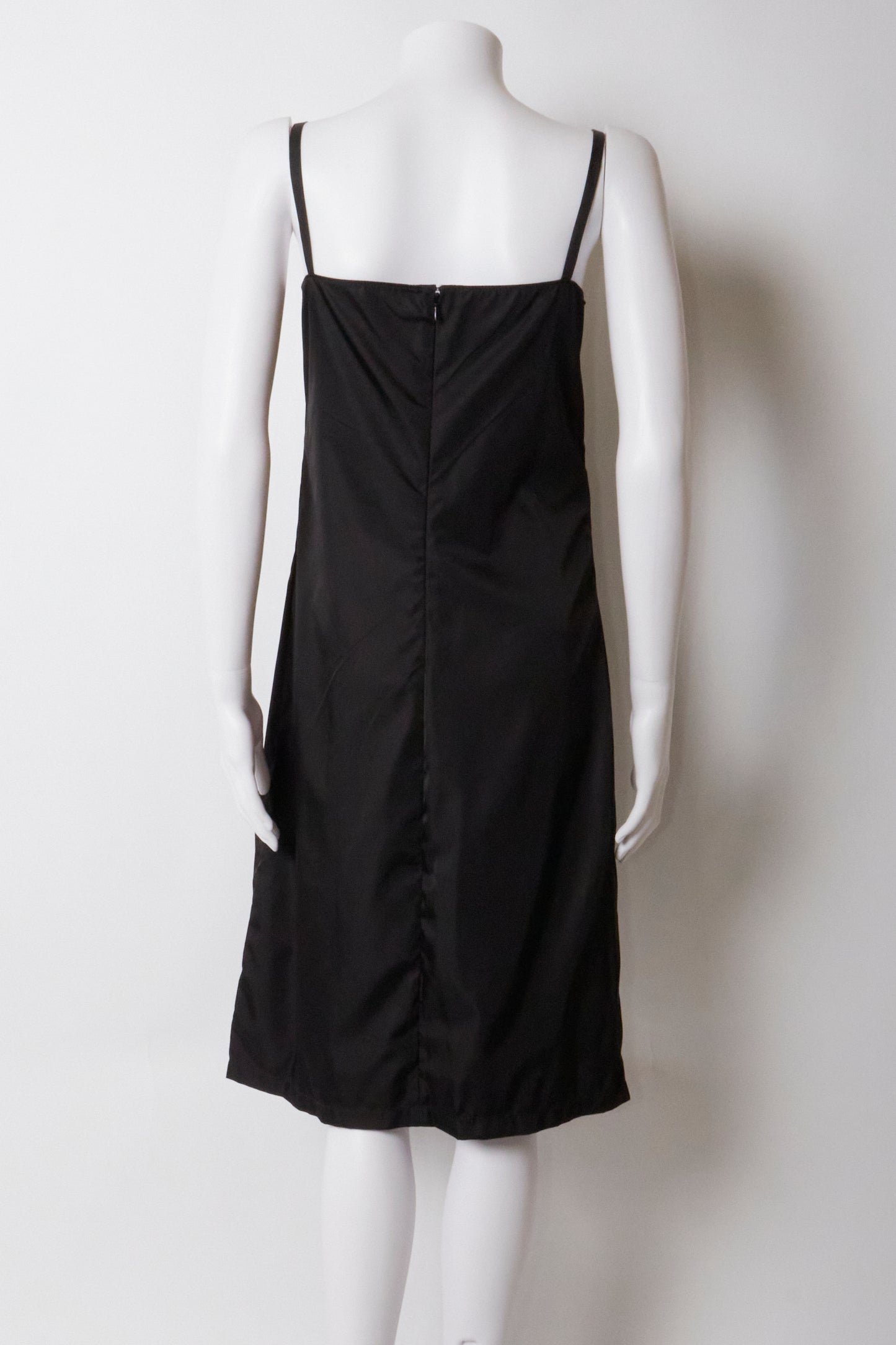 Prada 2018 Black Nylon Midi Dress