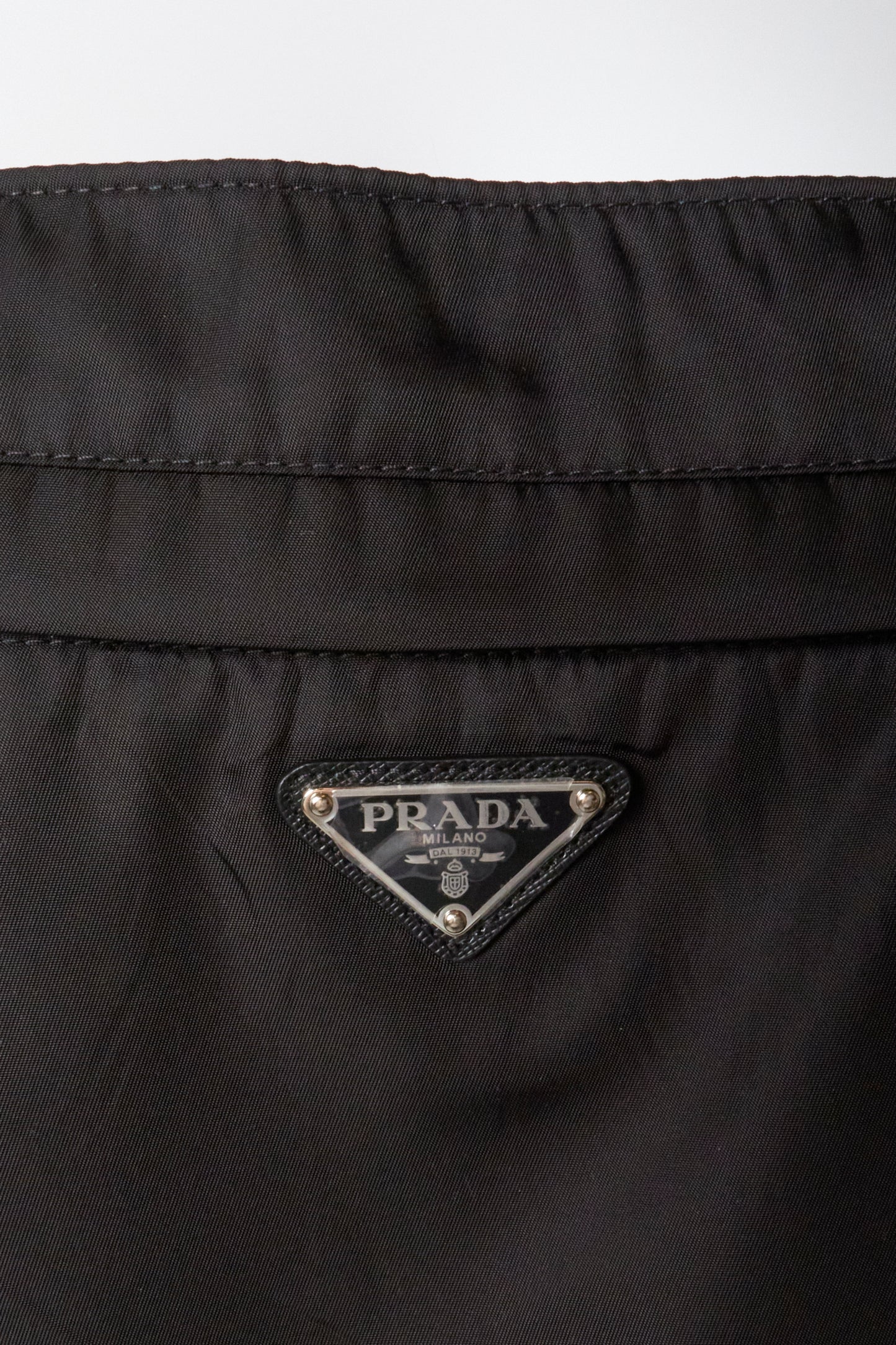 Prada 2018 Black Nylon Midi Dress