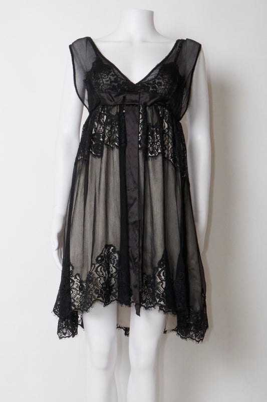Dolce & Gabbana Fall 2011 Black Babydoll Lace Dress