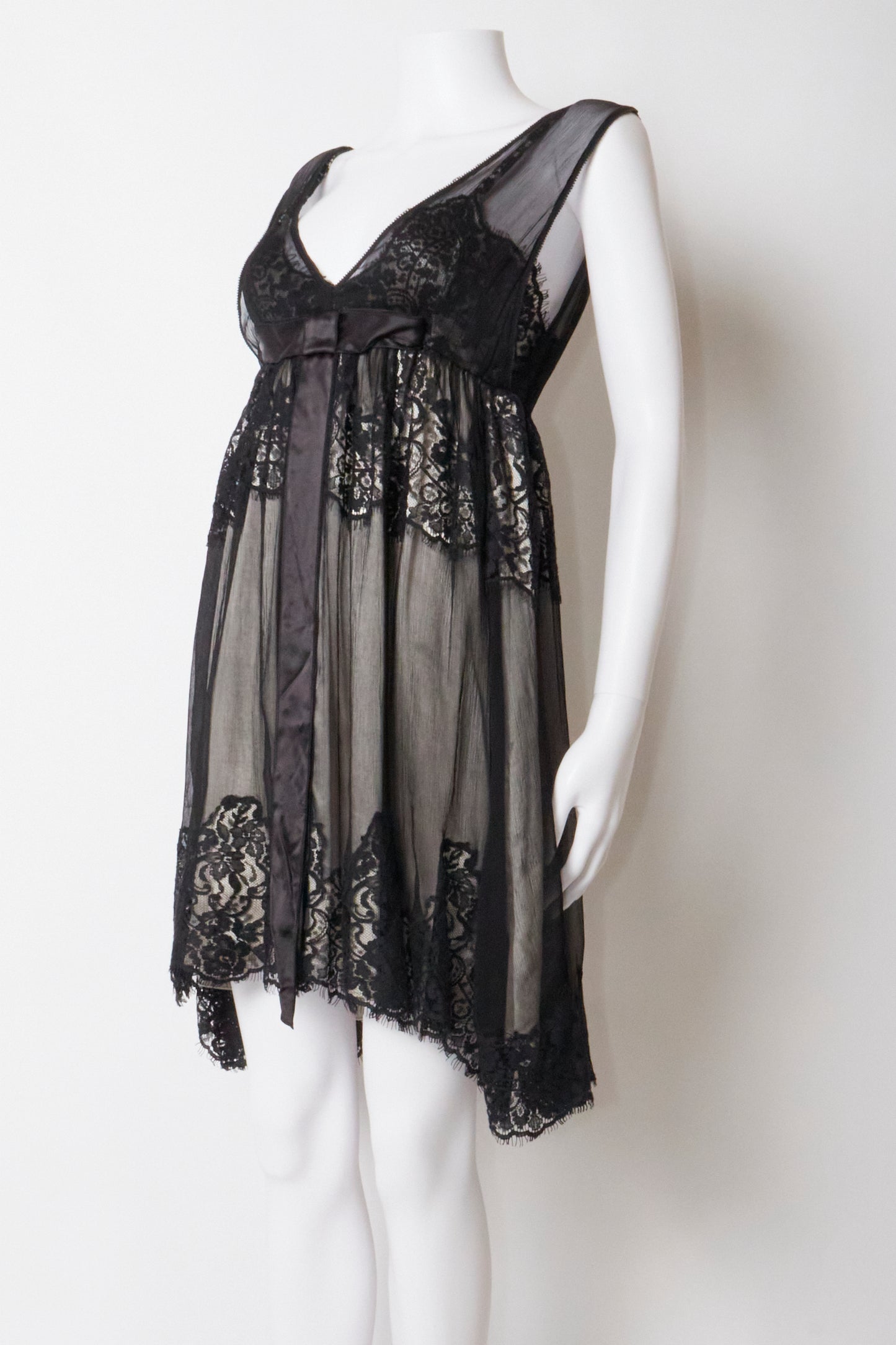 Dolce & Gabbana Fall 2011 Black Babydoll Lace Dress