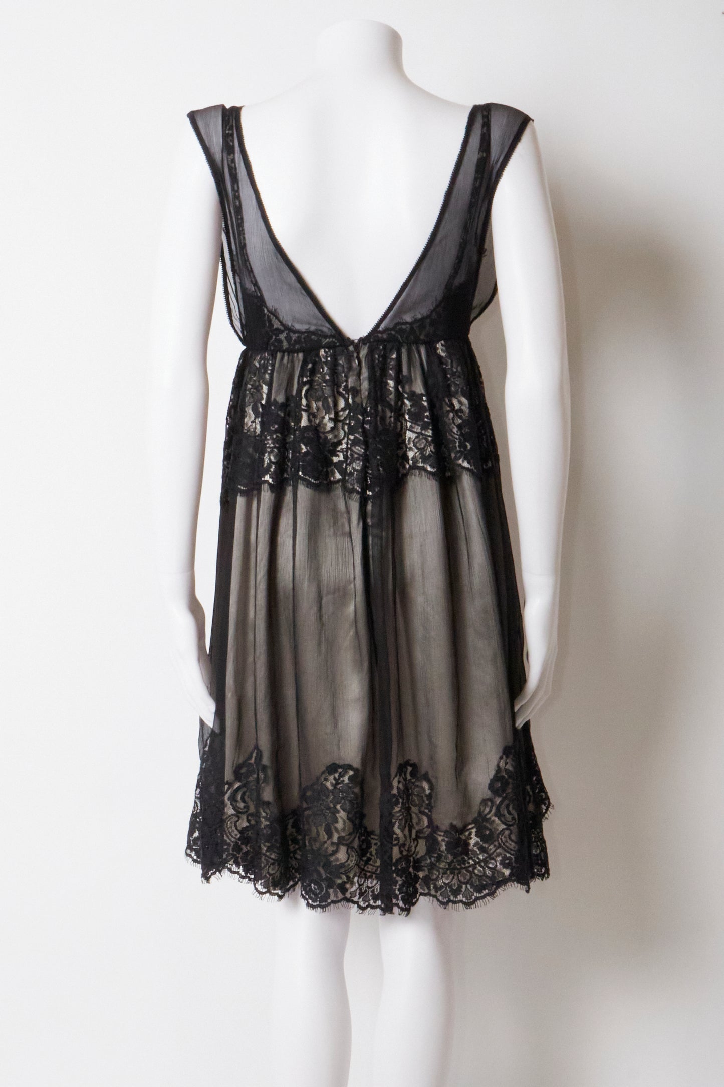 Dolce & Gabbana Fall 2011 Black Babydoll Lace Dress