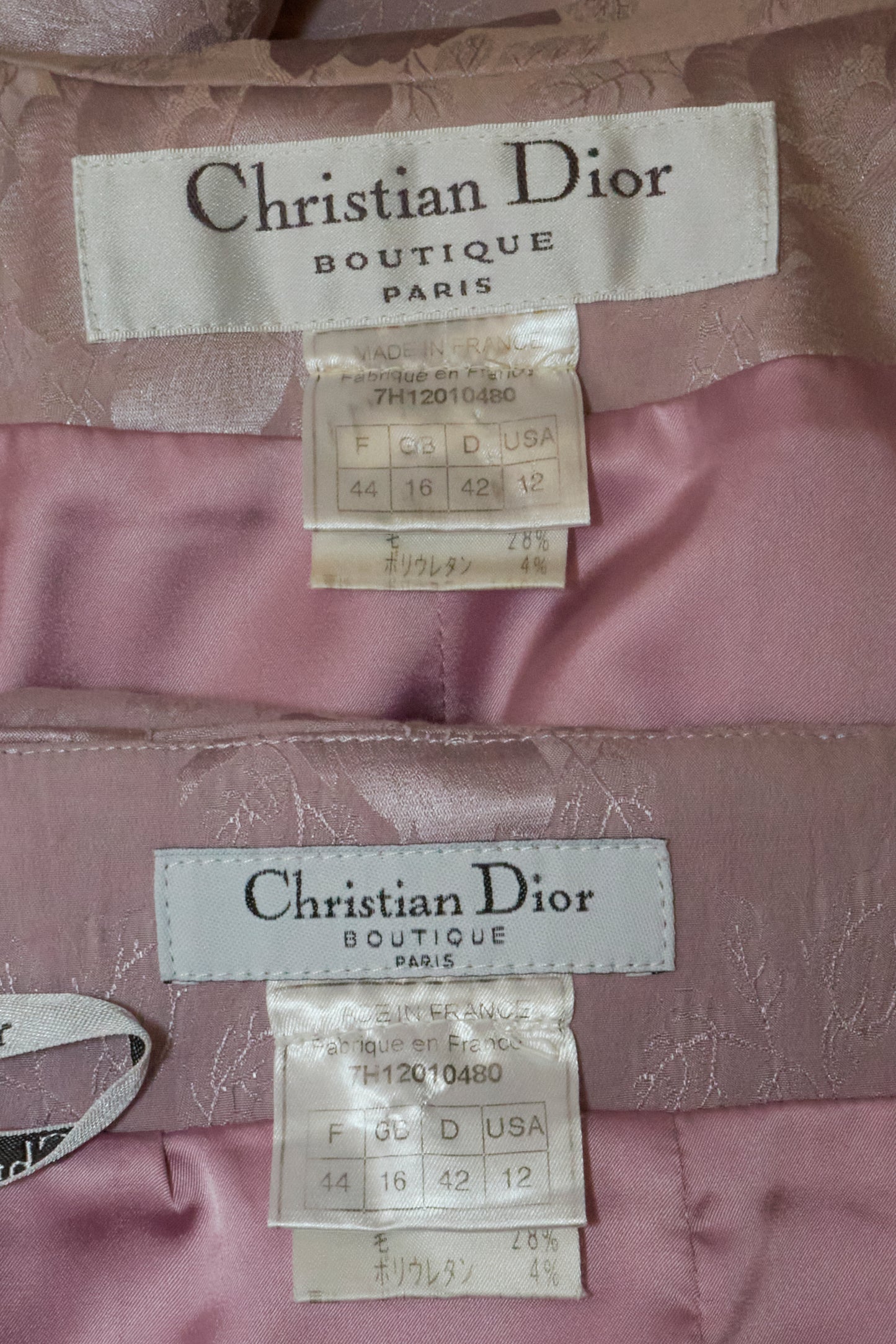 Christian Dior 1997 Pink Blazer & Skirt Set