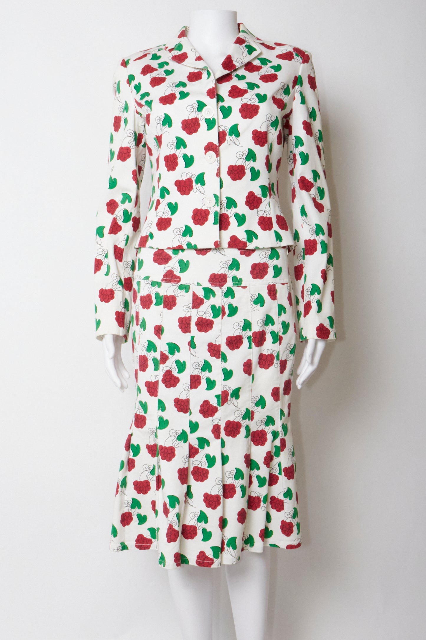 Moschino Cheap & Chic 2000s Floral Jacket & Skirt Set