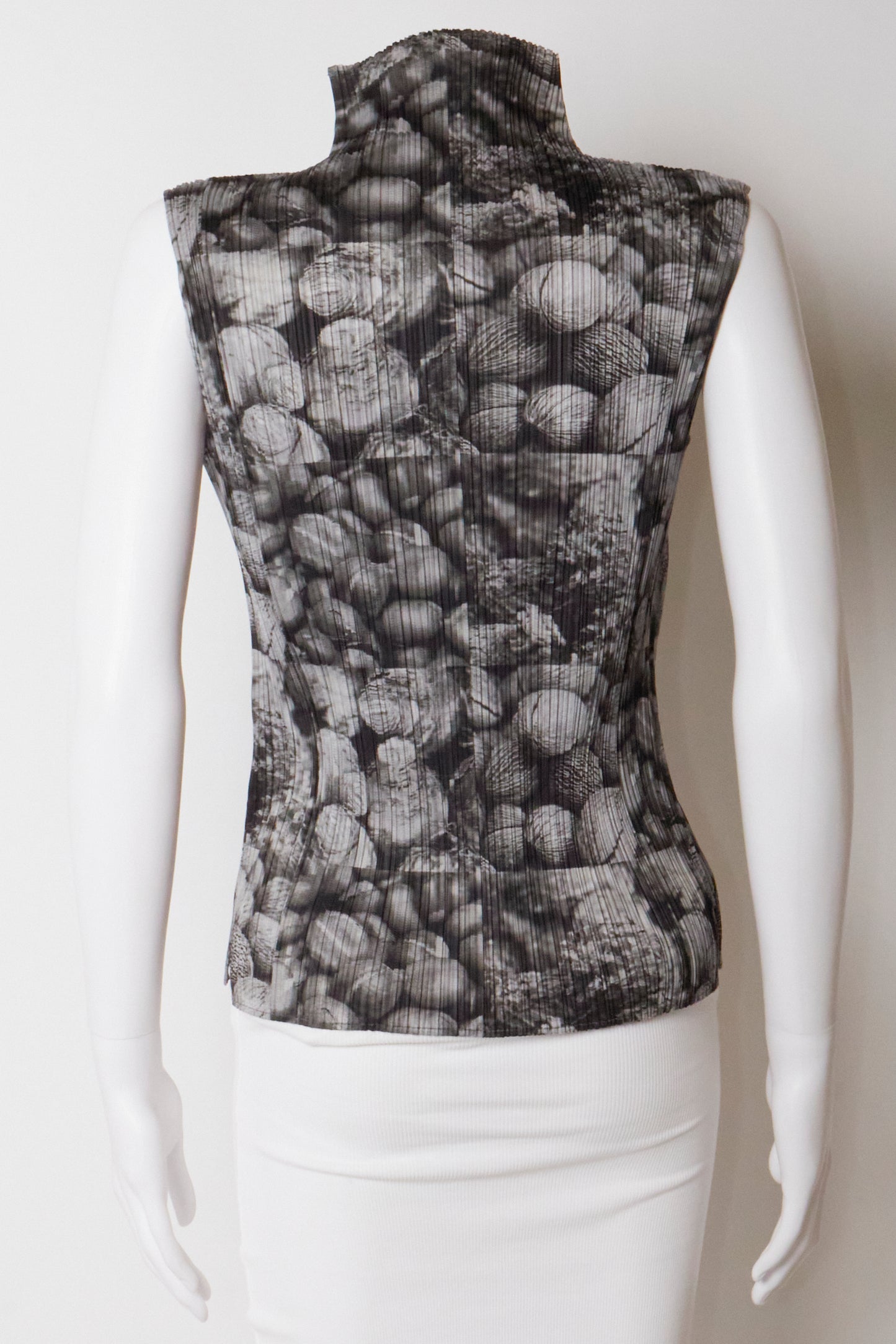 Issey Miyake Pleats Please Botanical Print Top