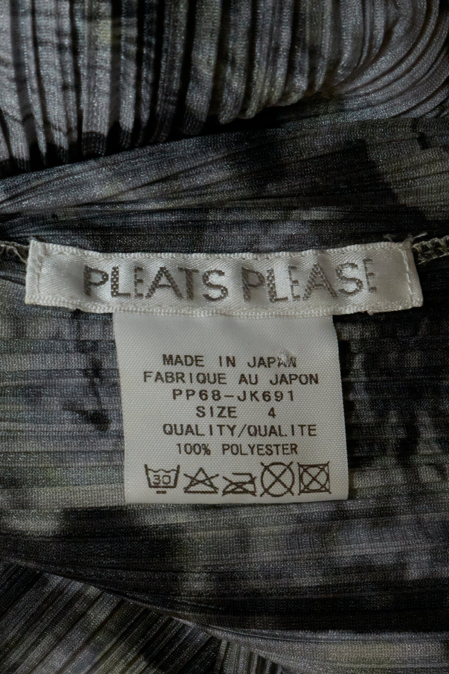 Issey Miyake Pleats Please Botanical Print Top