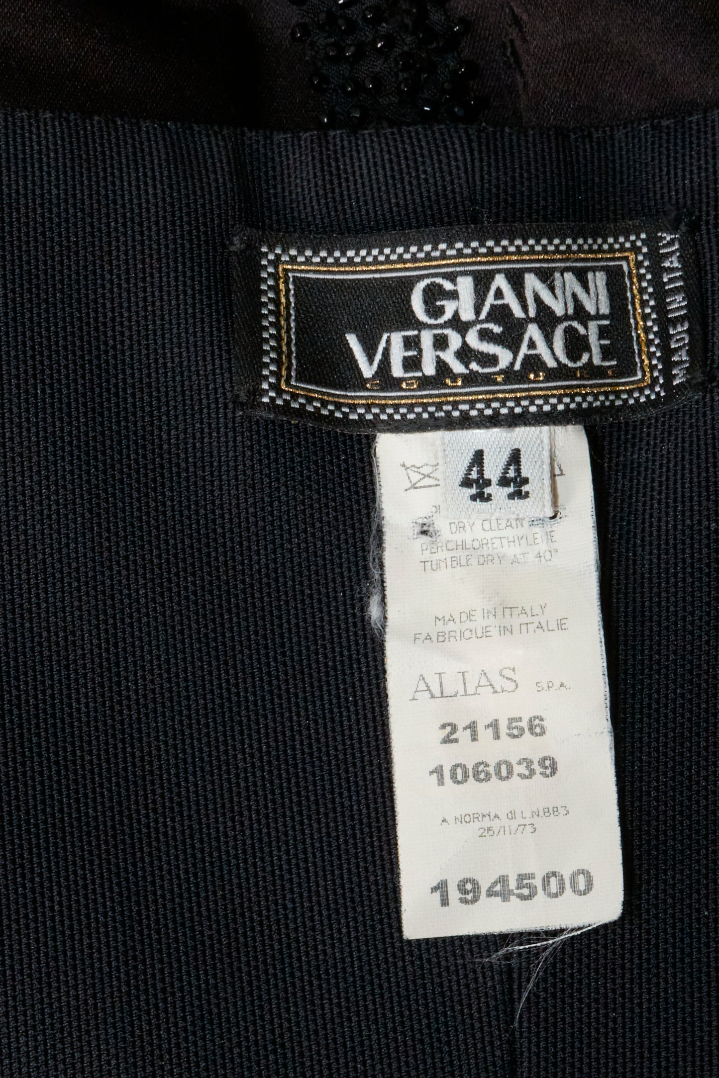 Gianni Versace Spring 2001 Black Beaded Corset