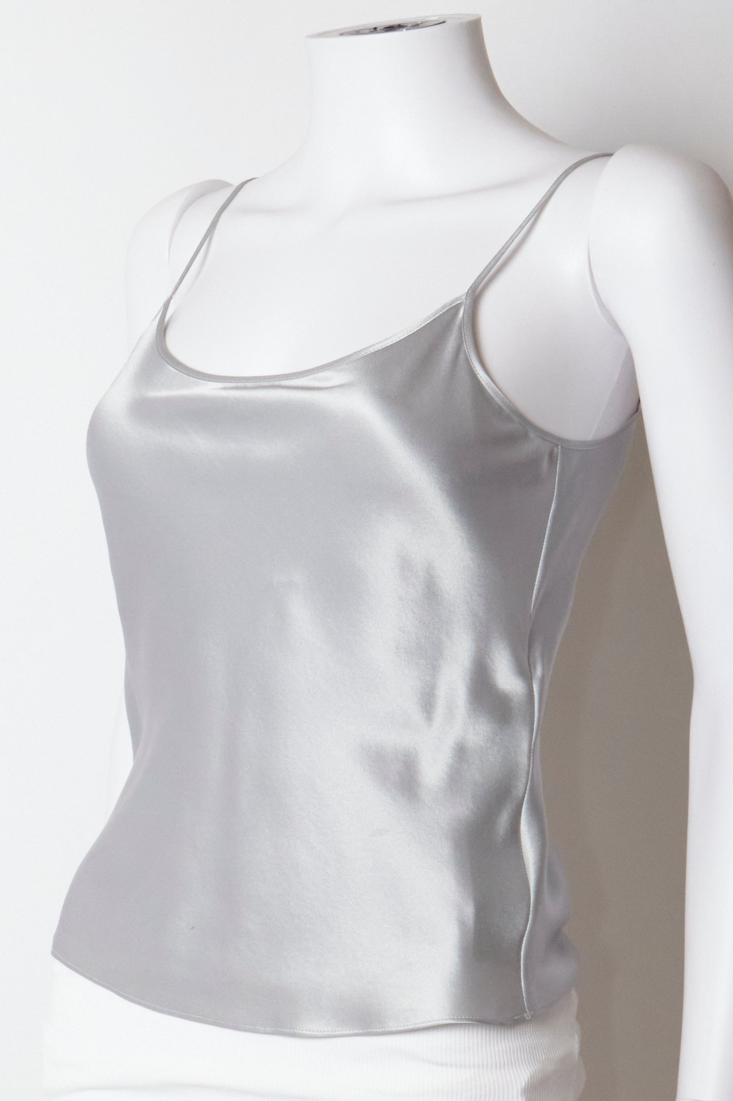 Gucci Tom Ford Spring 2000 Silver Silk Cami Top