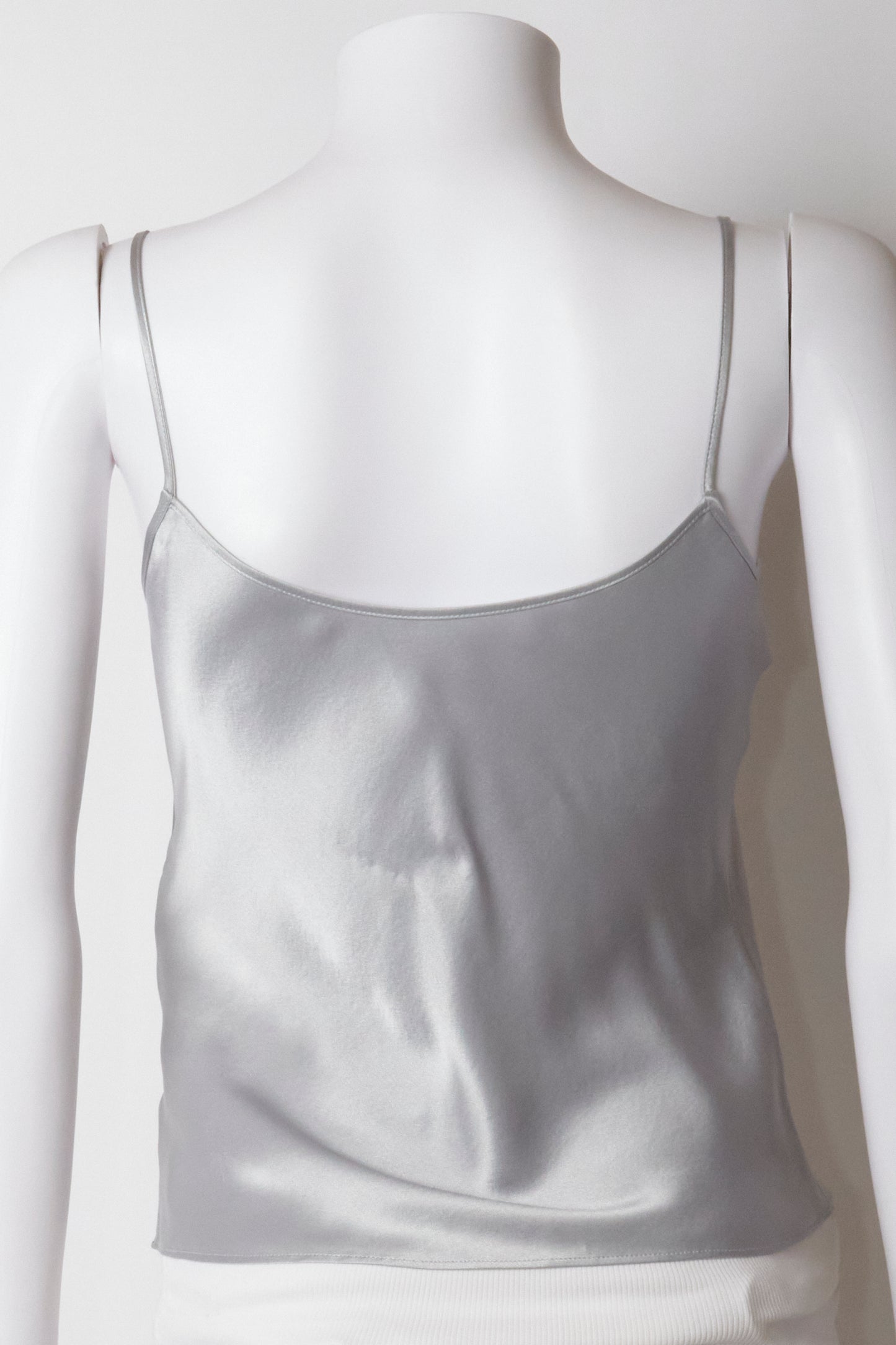 Gucci Tom Ford Spring 2000 Silver Silk Cami Top