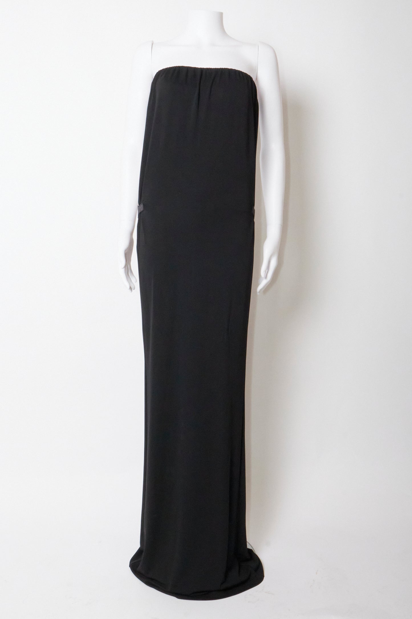 Gucci Tom Ford 2002 Open Back Strapless Vintage Maxi Dress