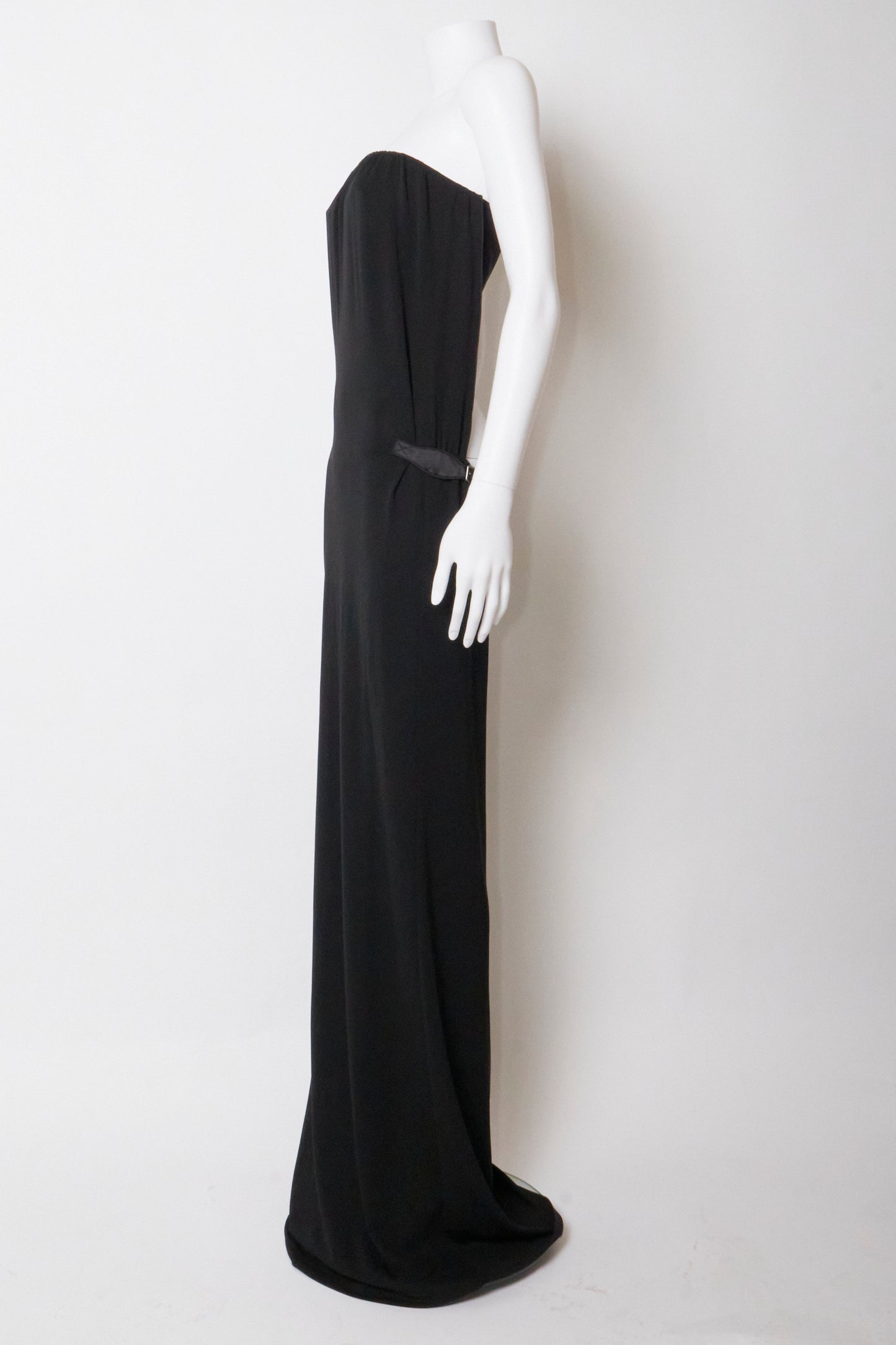 Gucci Tom Ford 2002 Open Back Strapless Vintage Maxi Dress