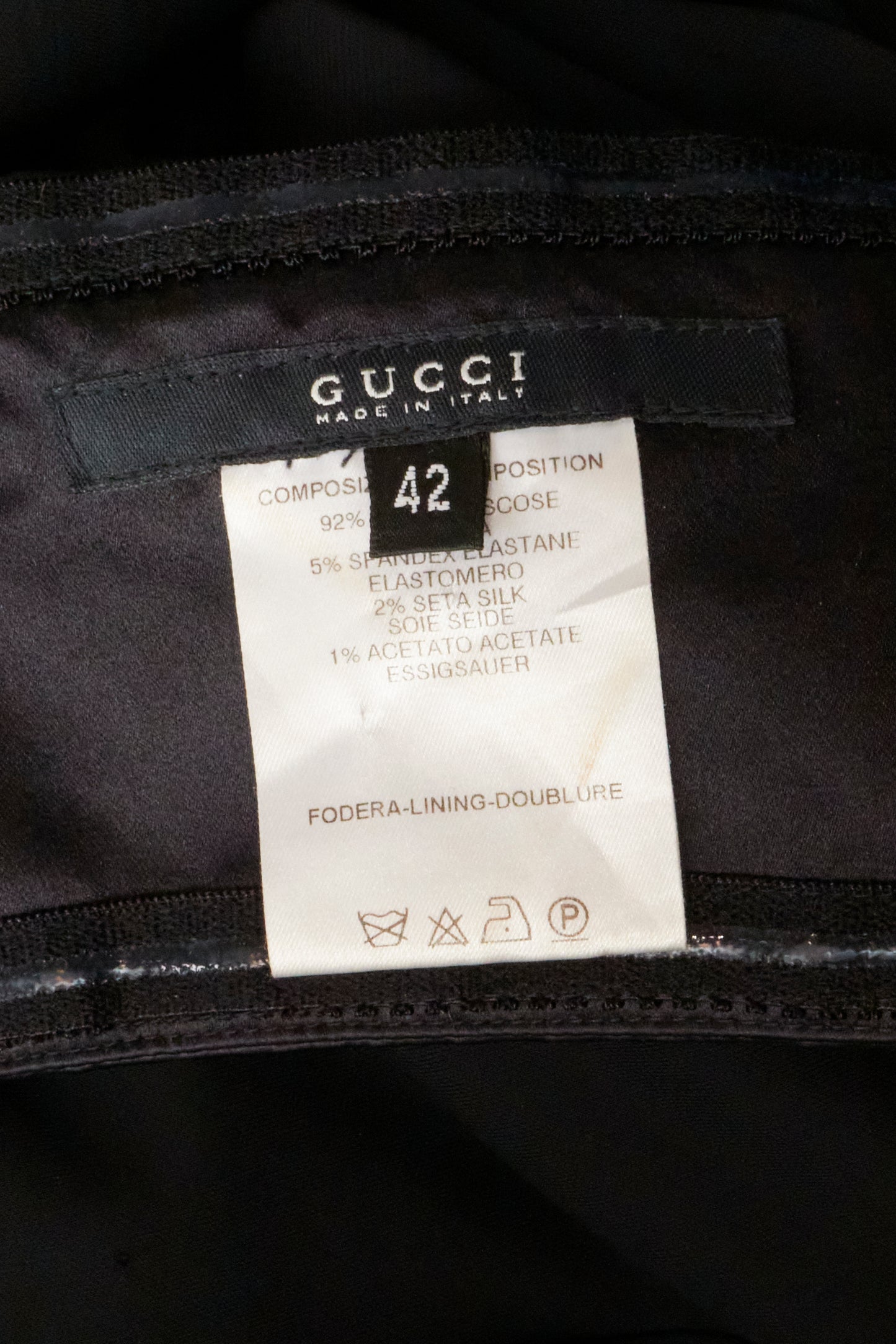 Gucci Tom Ford 2002 Open Back Strapless Vintage Maxi Dress