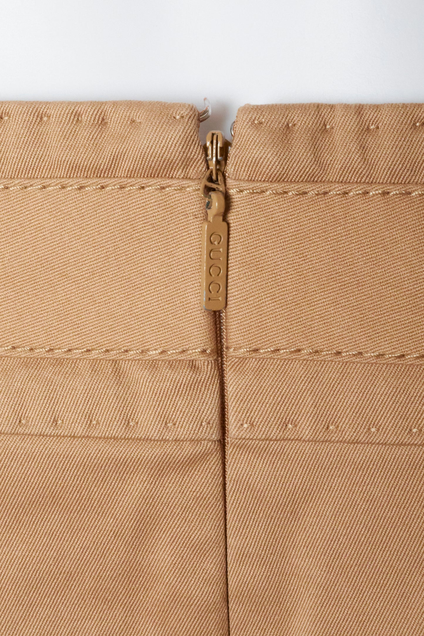 Gucci 2006 Bamboo Leather Detail Skirt