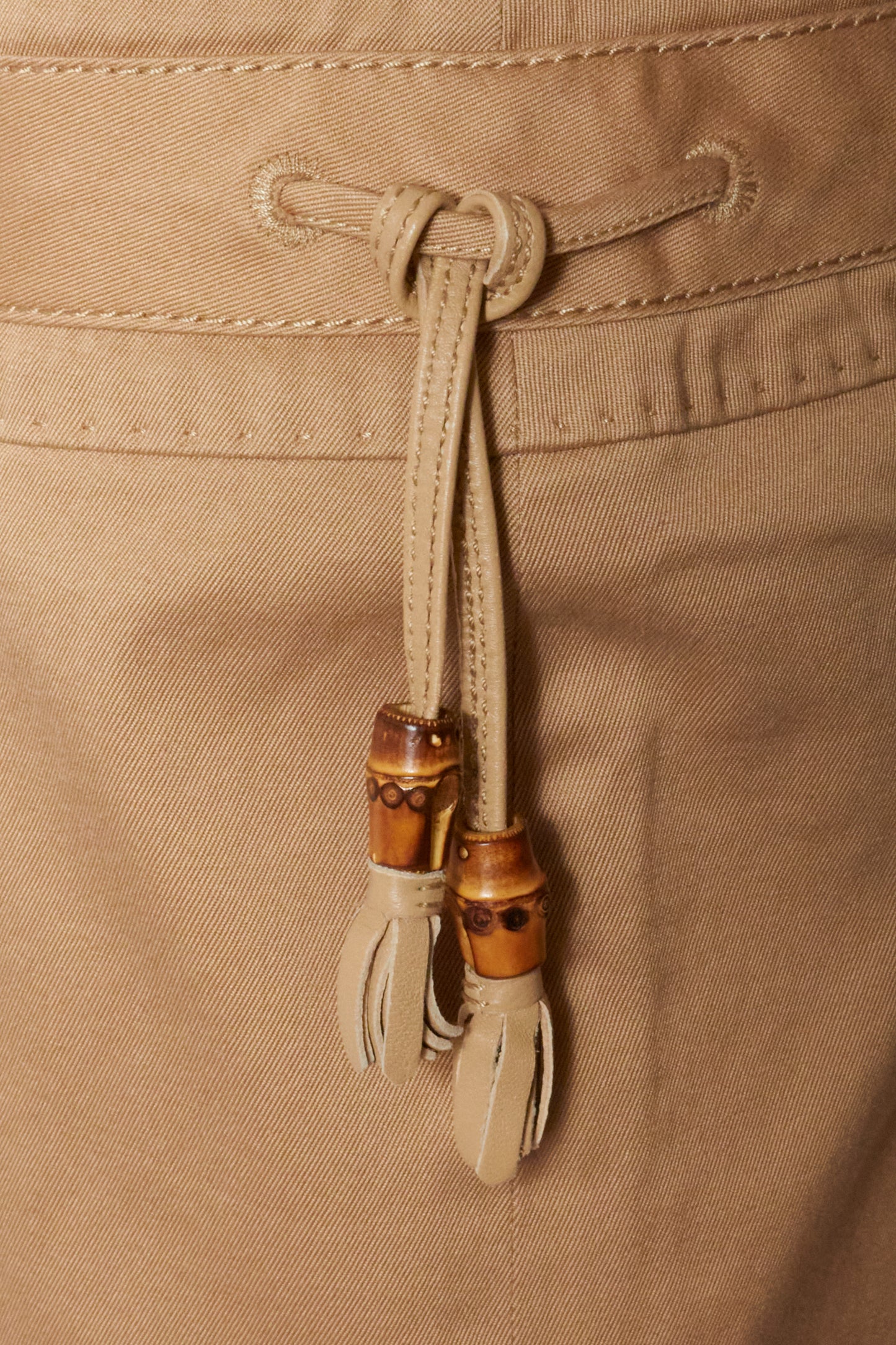 Gucci 2006 Bamboo Leather Detail Skirt