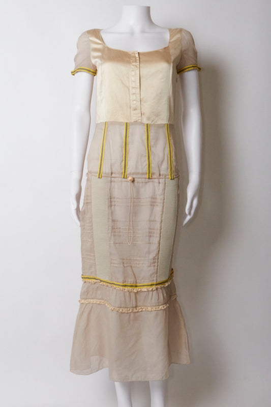 Miu Miu Fall 1999 Beige Silk Maxi Dress
