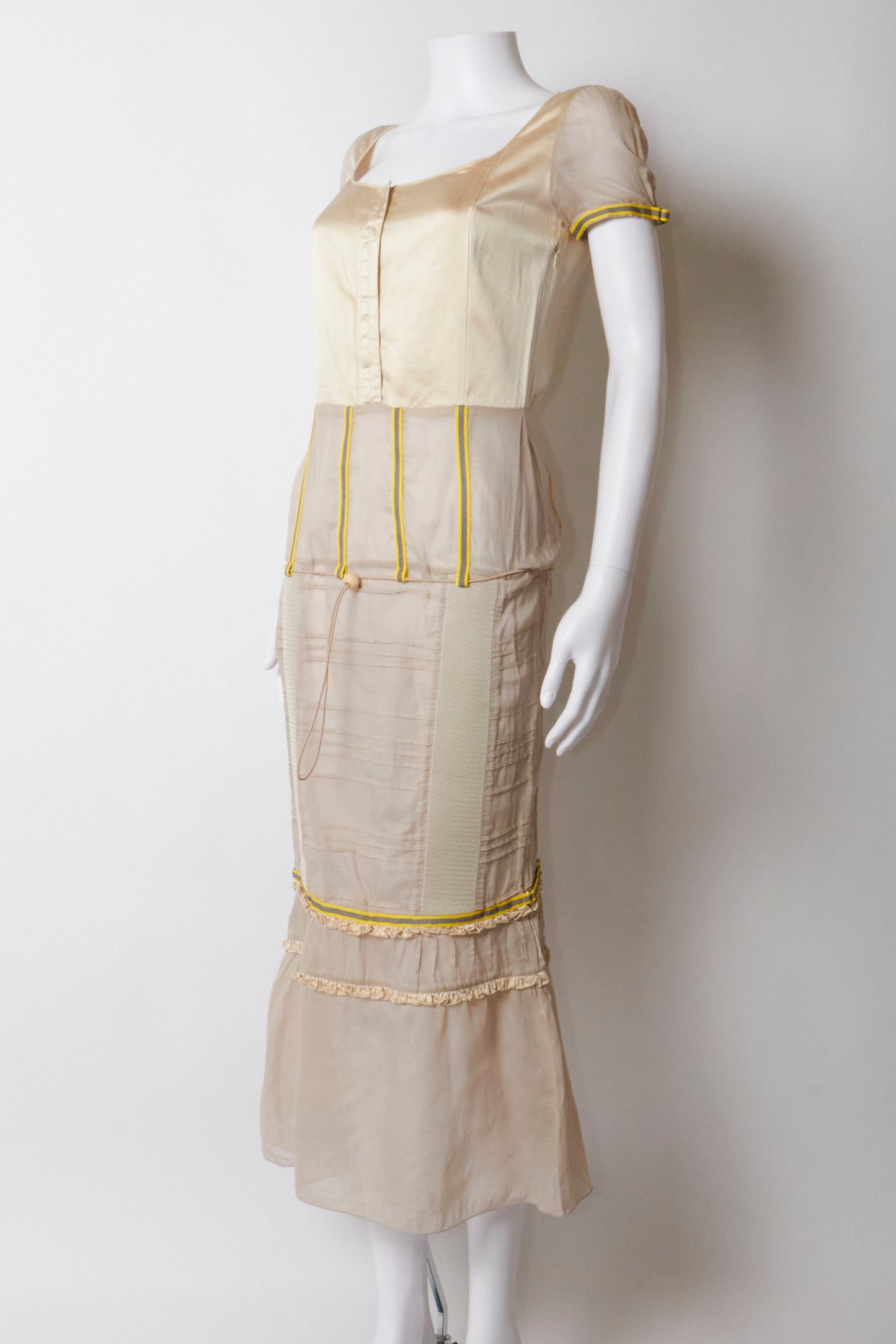 Miu Miu Fall 1999 Beige Silk Maxi Dress