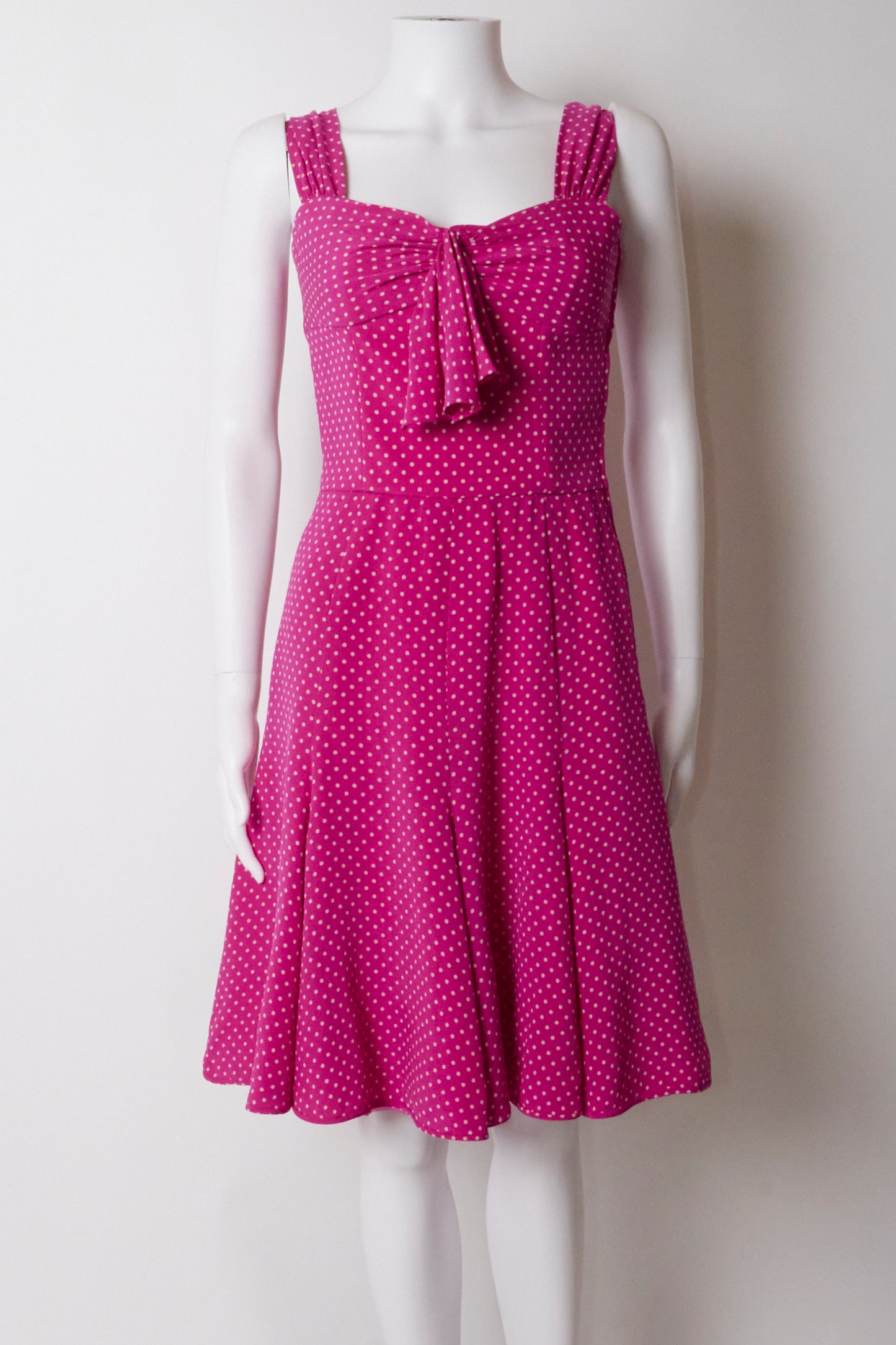 Valentino Boutique 1987 Pink Polka Dot Dress