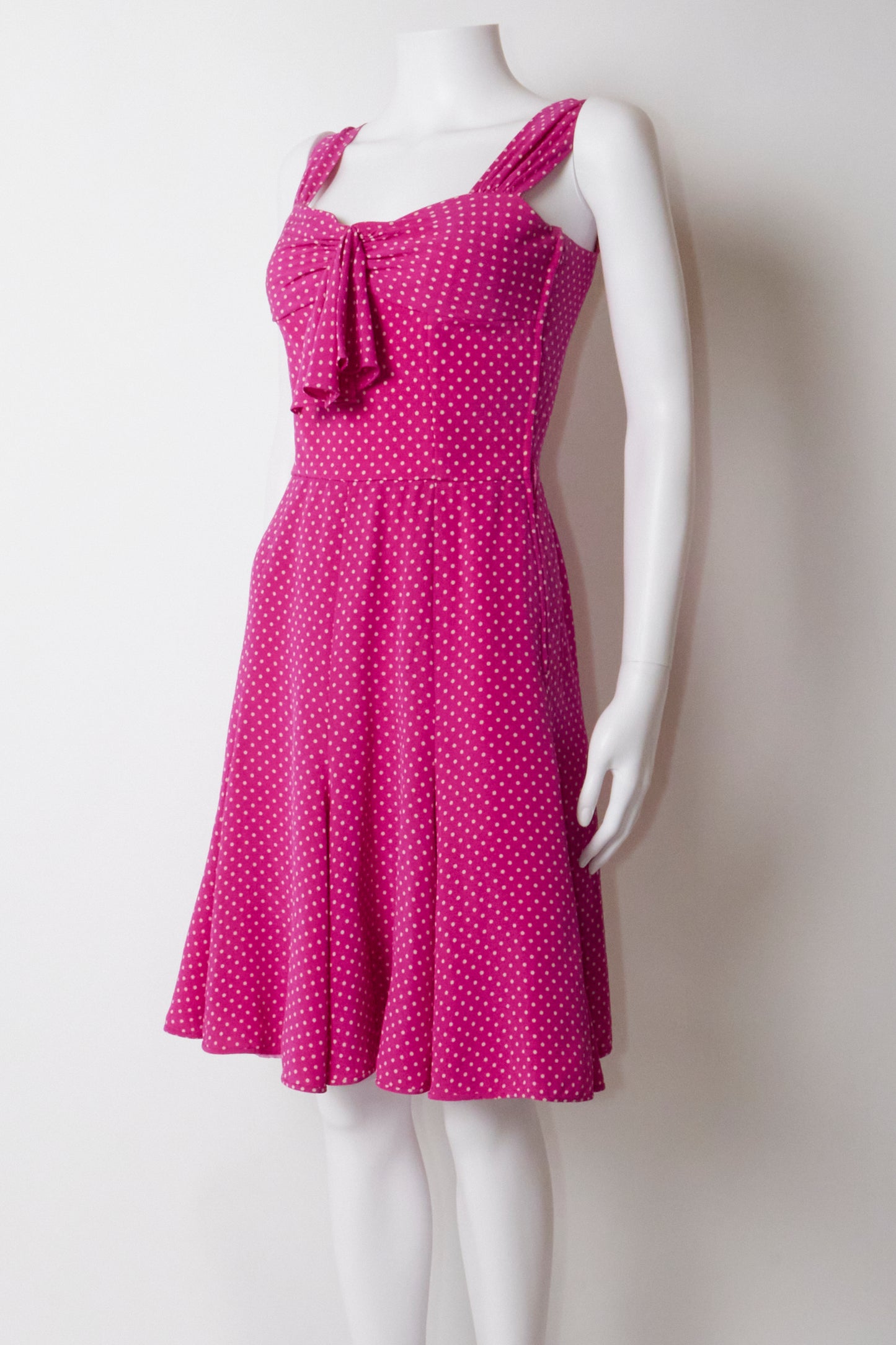 Valentino Boutique 1987 Pink Polka Dot Dress