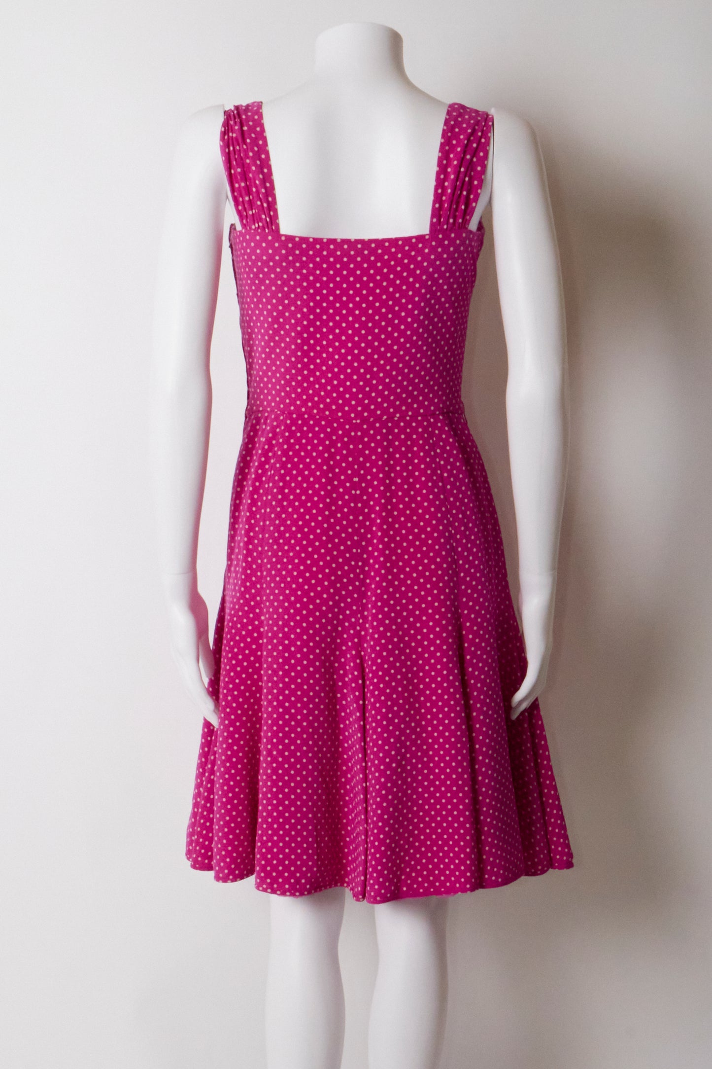 Valentino Boutique 1987 Pink Polka Dot Dress