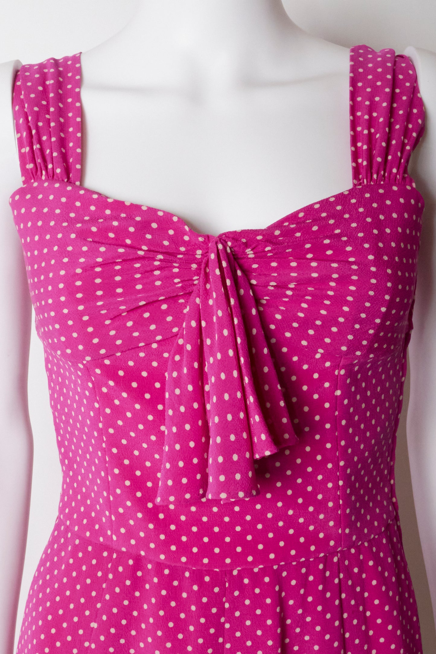 Valentino Boutique 1987 Pink Polka Dot Dress