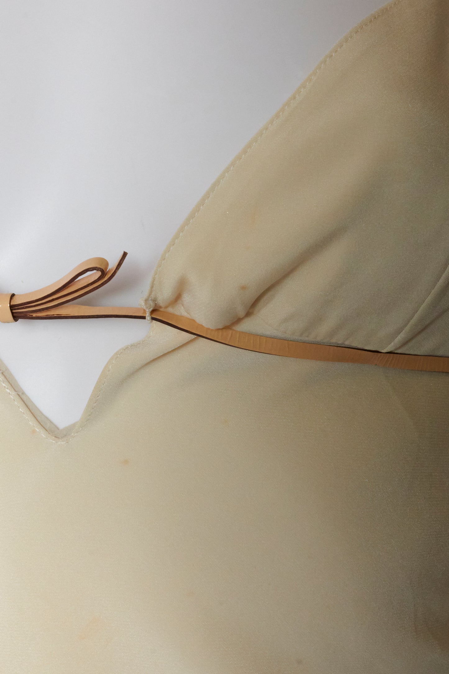 Prada Spring 2000 Cream Open Back Mini Dress