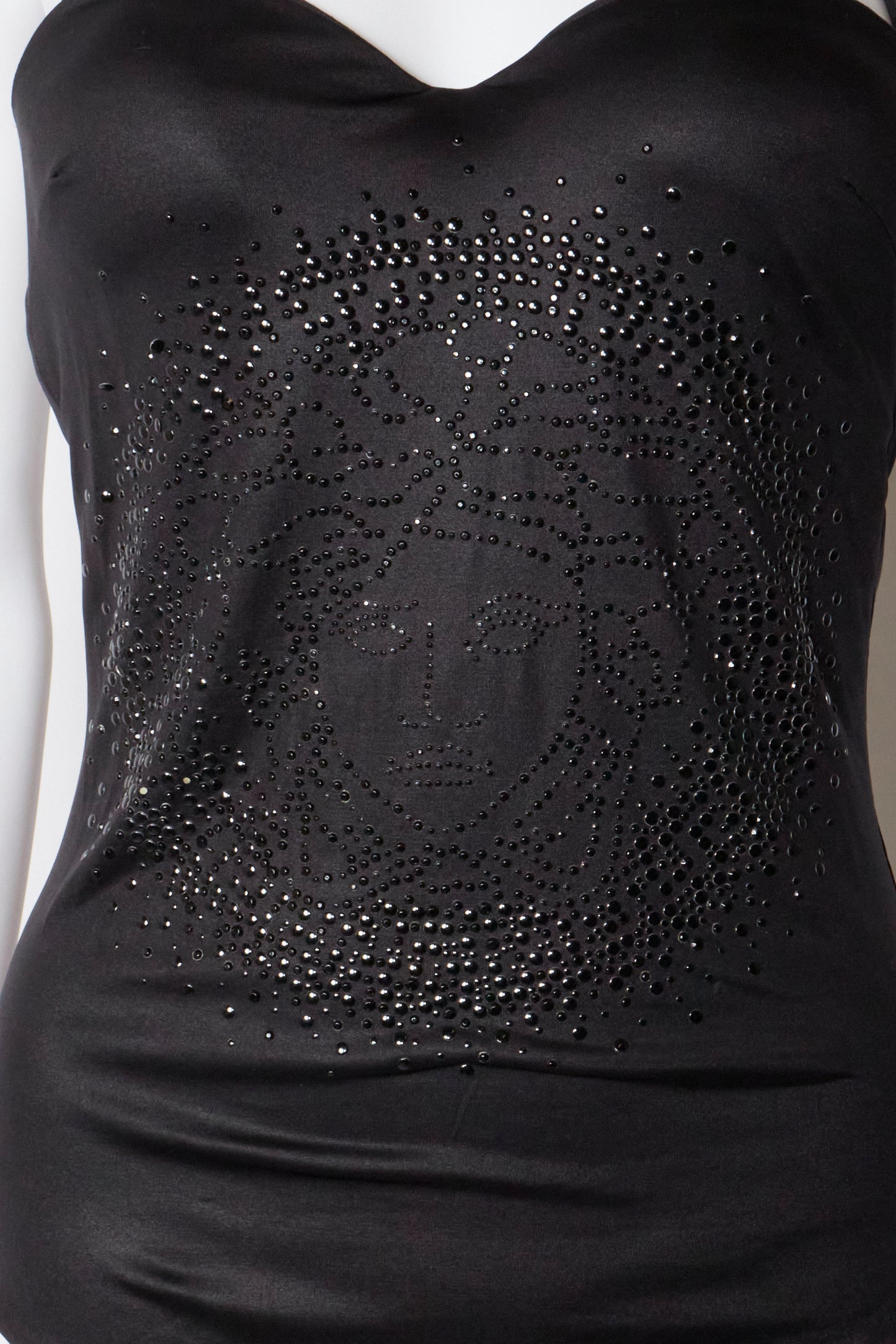 Versace Black Embellished Medusa Swimsuit